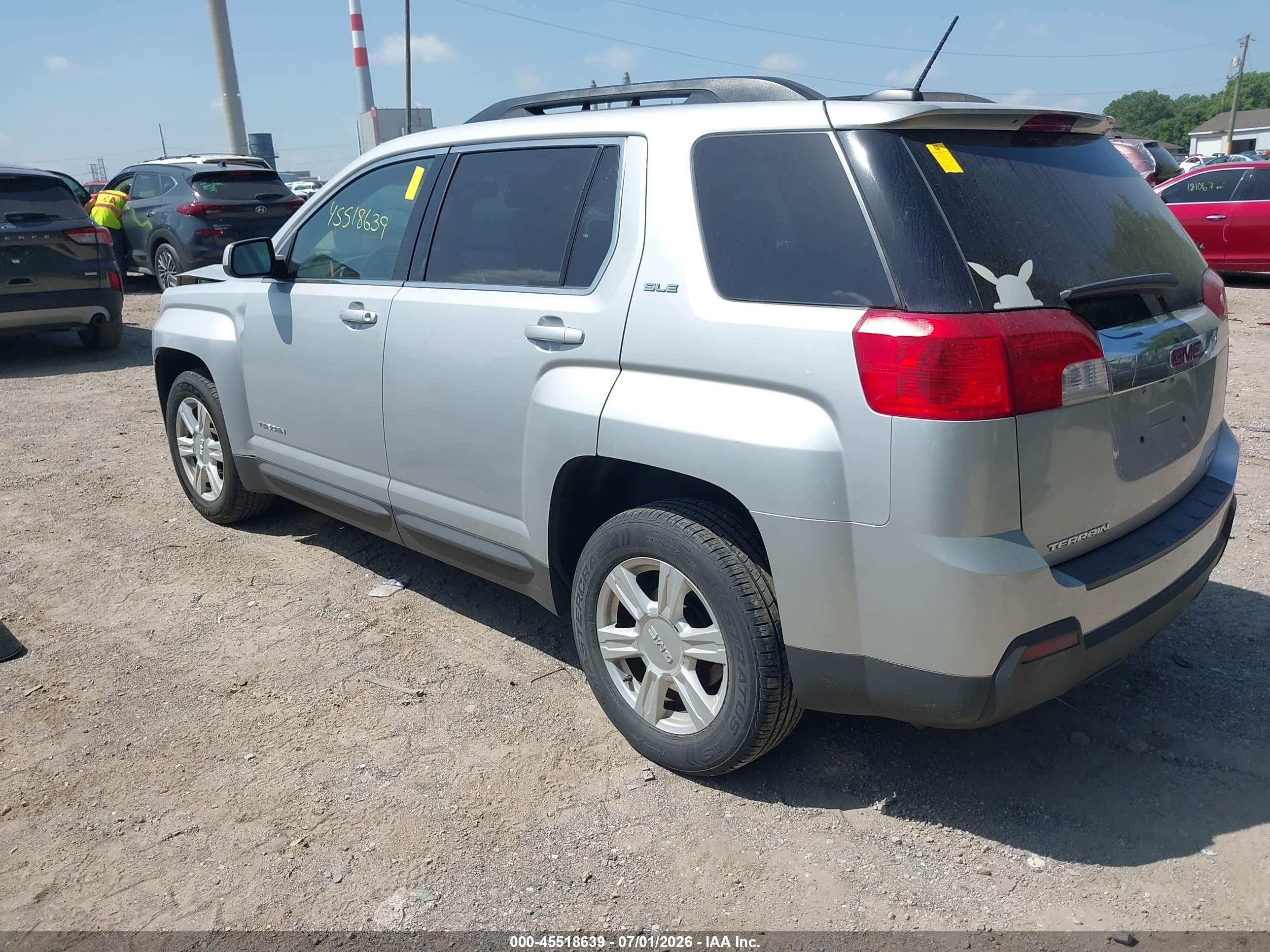 2015 Gmc Terrain Sle-2 Silver vin: 2GKFLWEK9F6343053