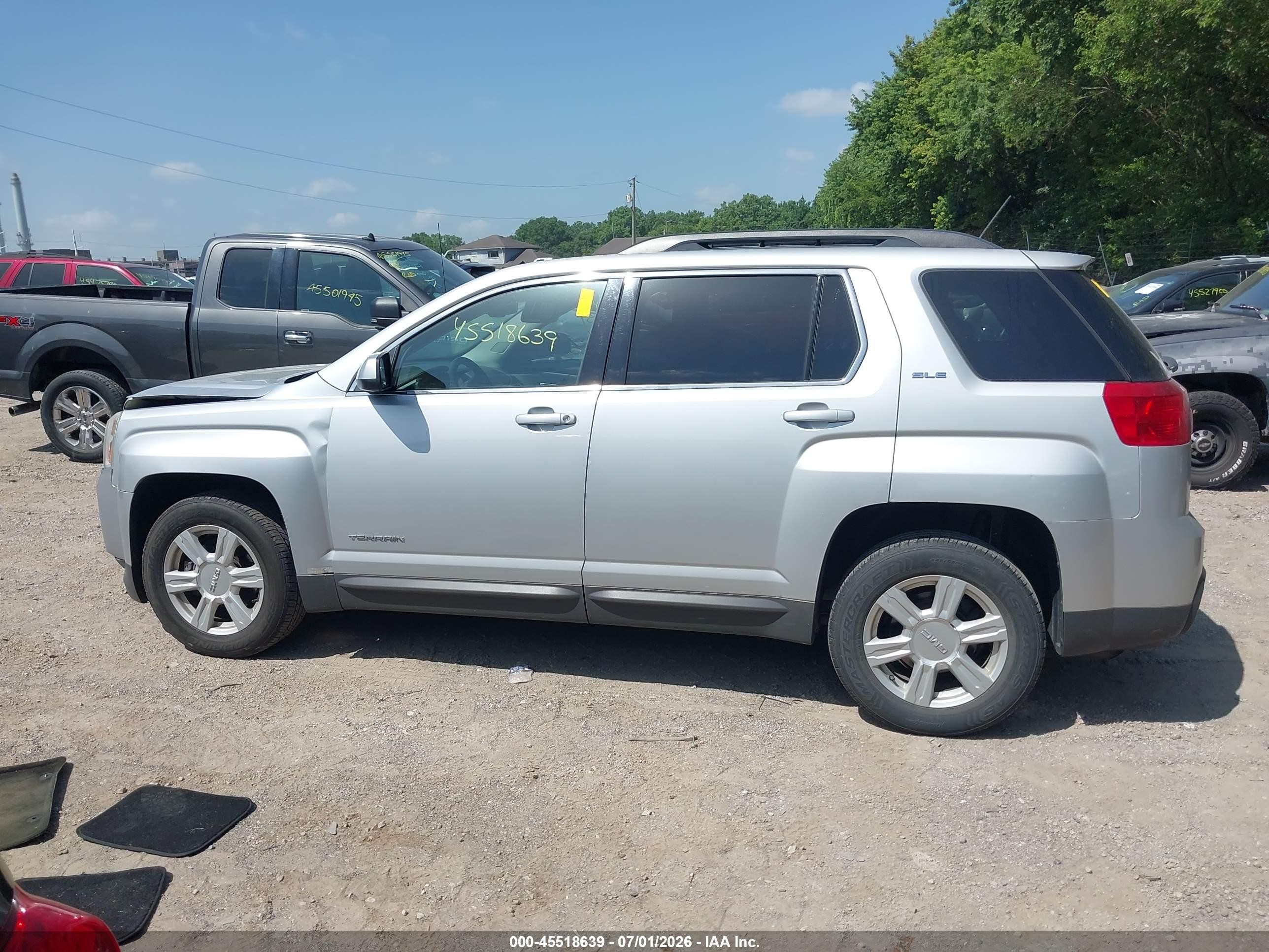 2015 Gmc Terrain Sle-2 Silver vin: 2GKFLWEK9F6343053