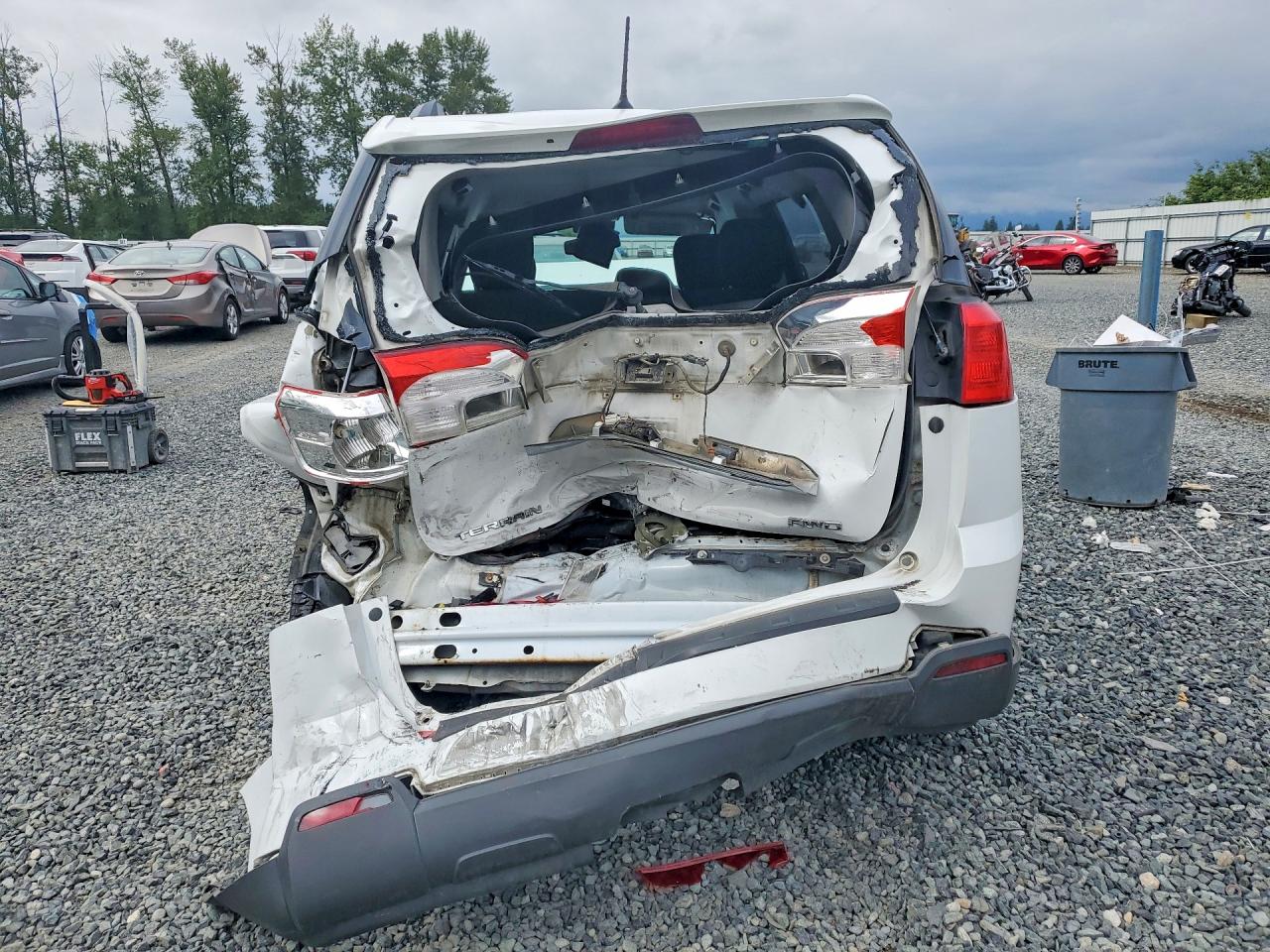 2014 Gmc Terrain Sle White vin: 2GKFLWEKXE6366355
