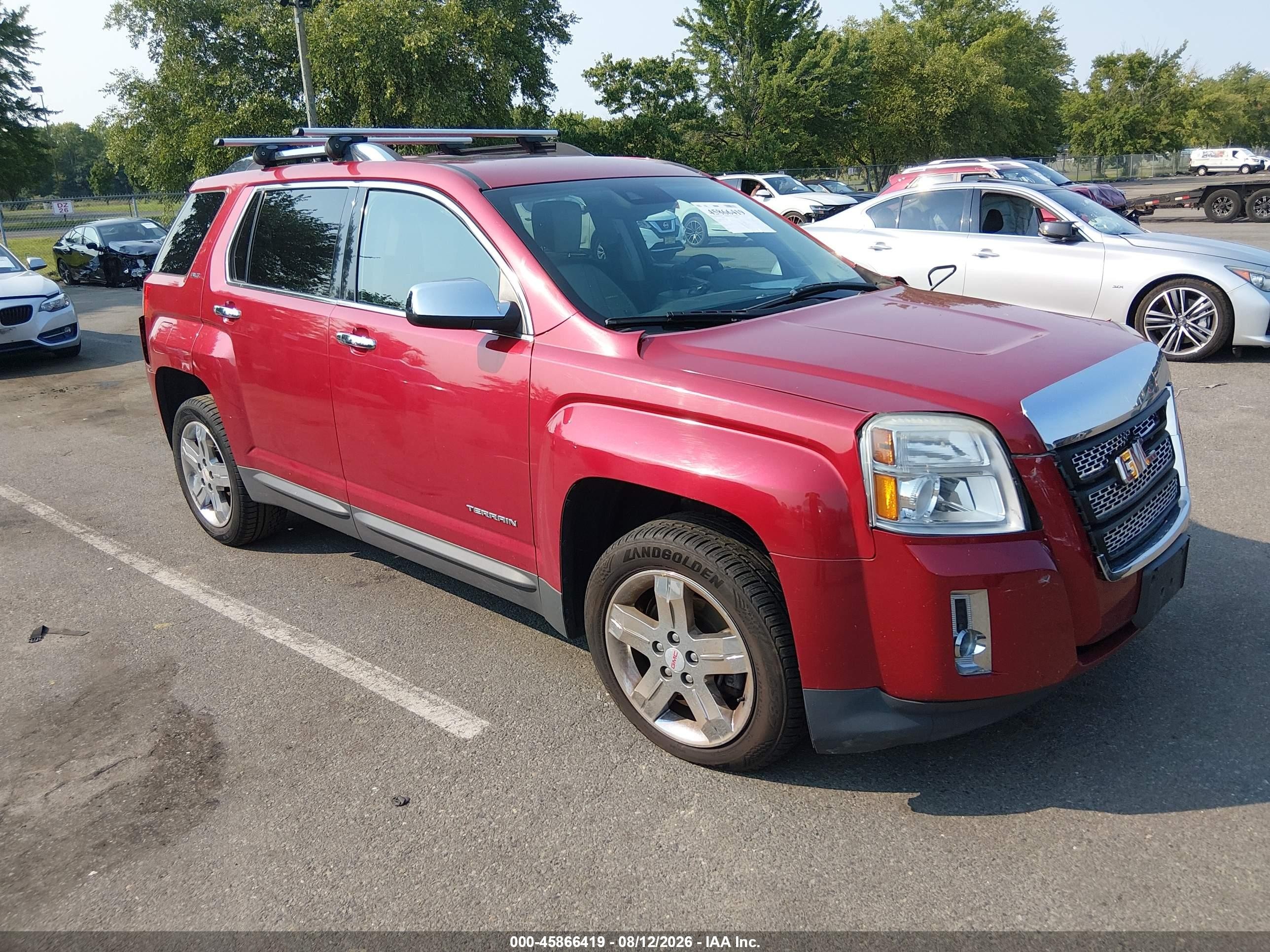 2013 Gmc Terrain Slt-2 Красный vin: 2GKFLXE30D6128219