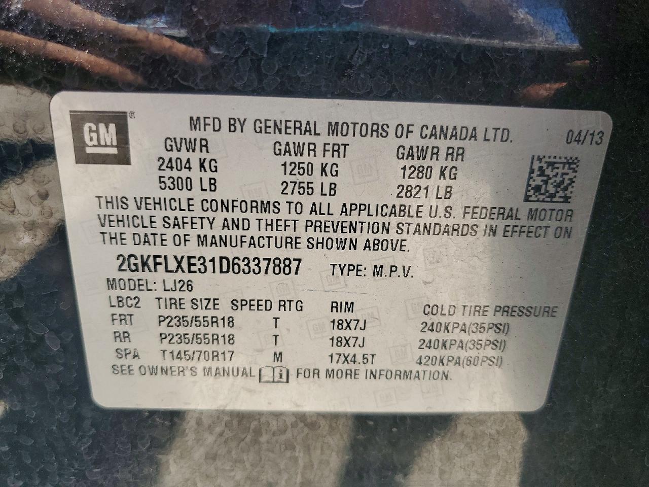 2013 Gmc Terrain Slt Black vin: 2GKFLXE31D6337887