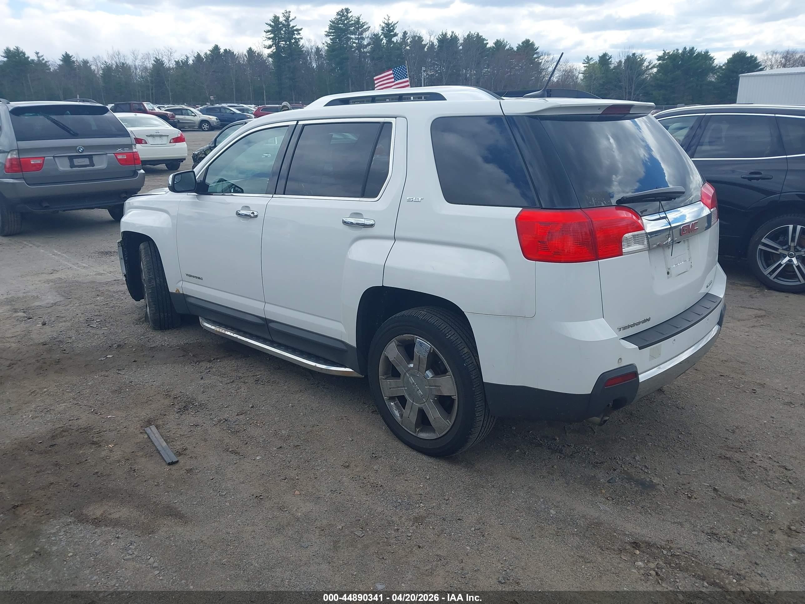 2013 Gmc Terrain Slt-2 White vin: 2GKFLXE33D6401010
