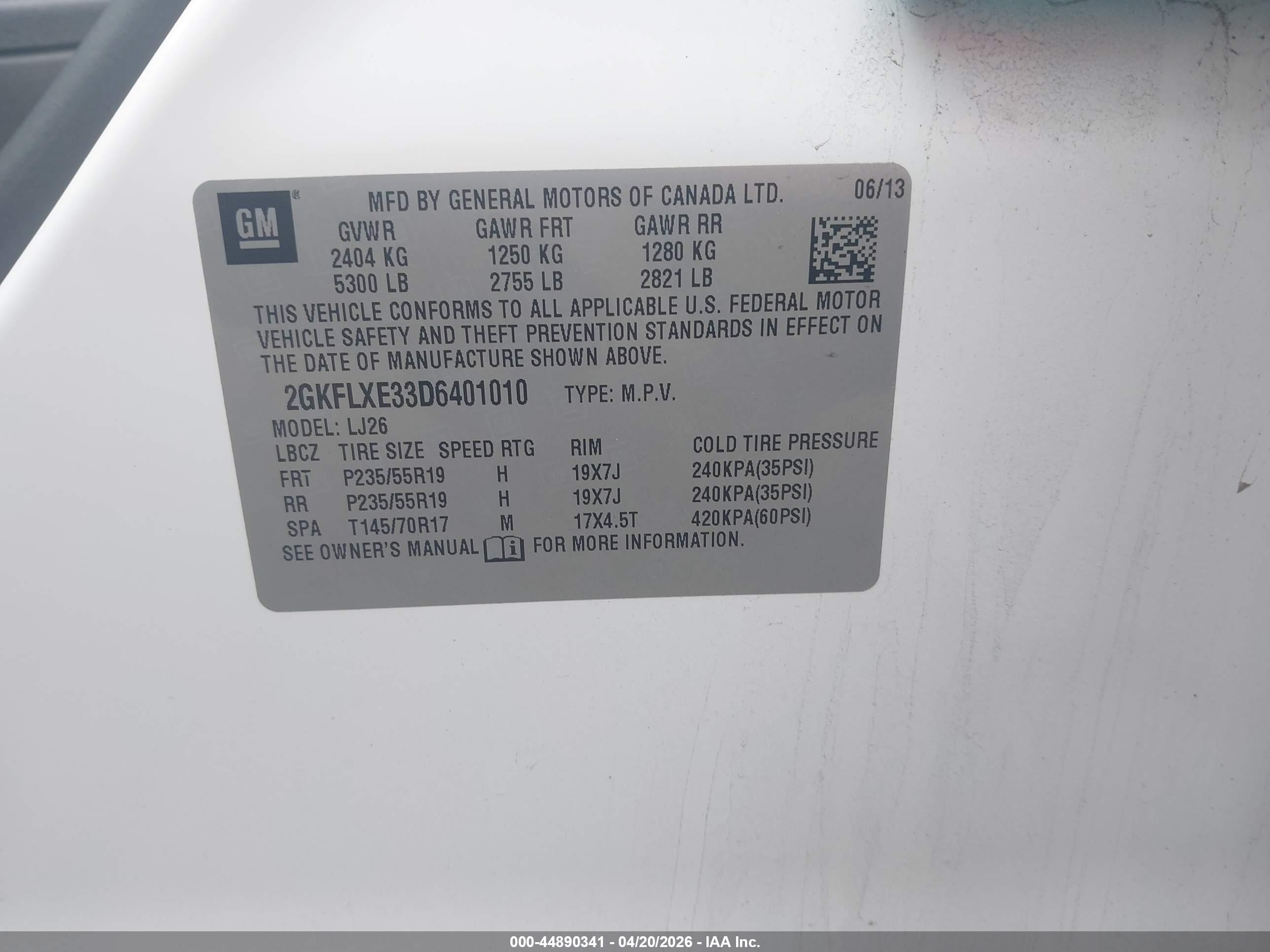 2013 Gmc Terrain Slt-2 White vin: 2GKFLXE33D6401010