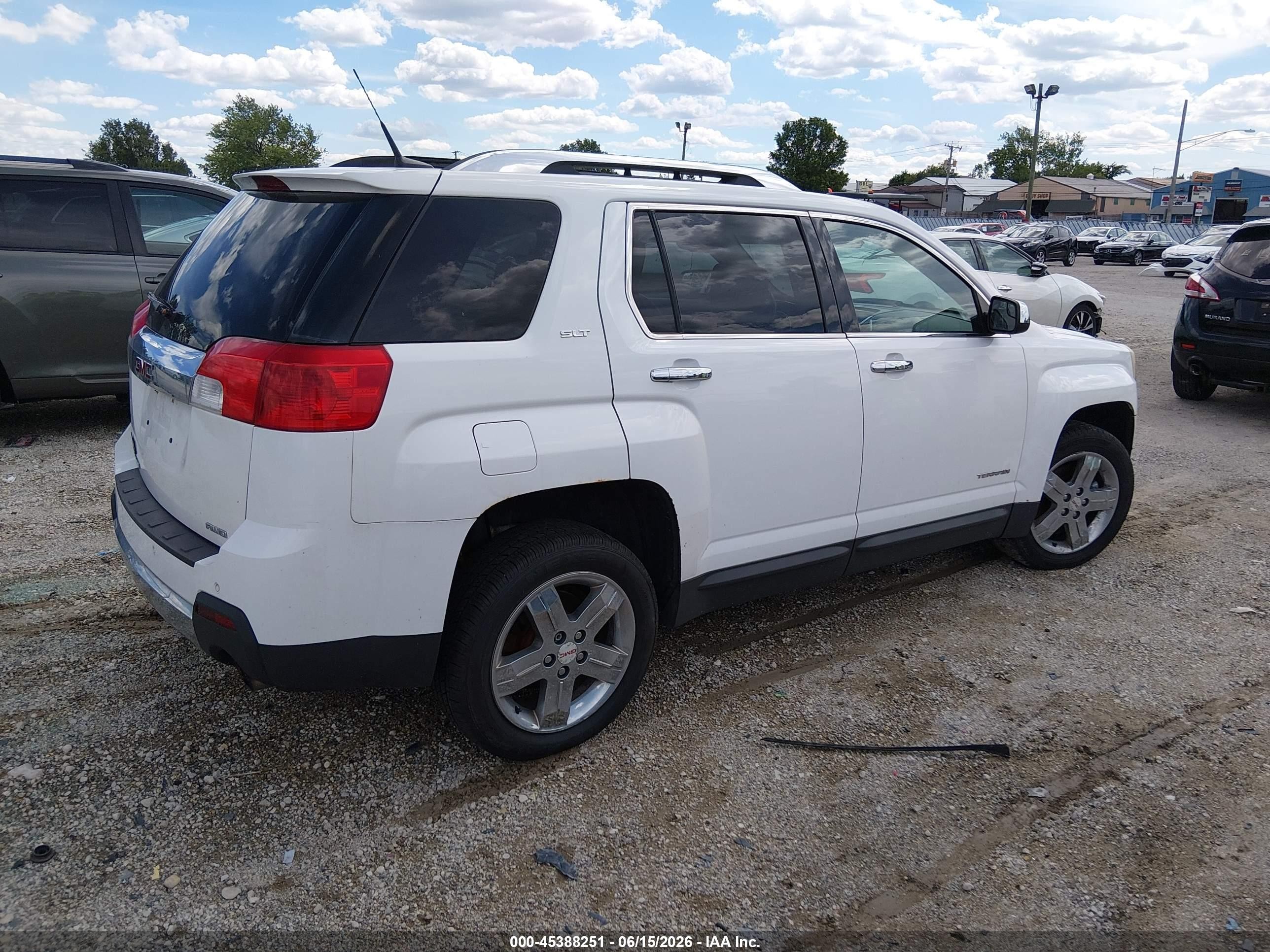 2013 Gmc Terrain Slt-2 White vin: 2GKFLXE34D6115697