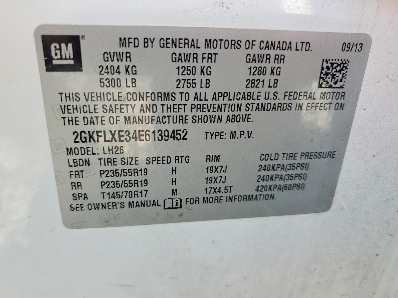 2014 Gmc Terrain Slt White vin: 2GKFLXE34E6139452