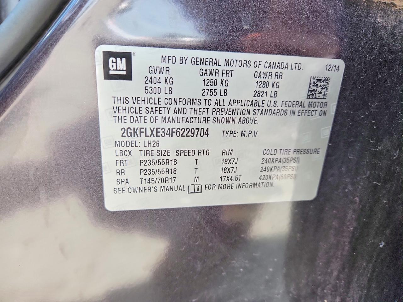2015 Gmc Terrain Slt Black vin: 2GKFLXE34F6229704
