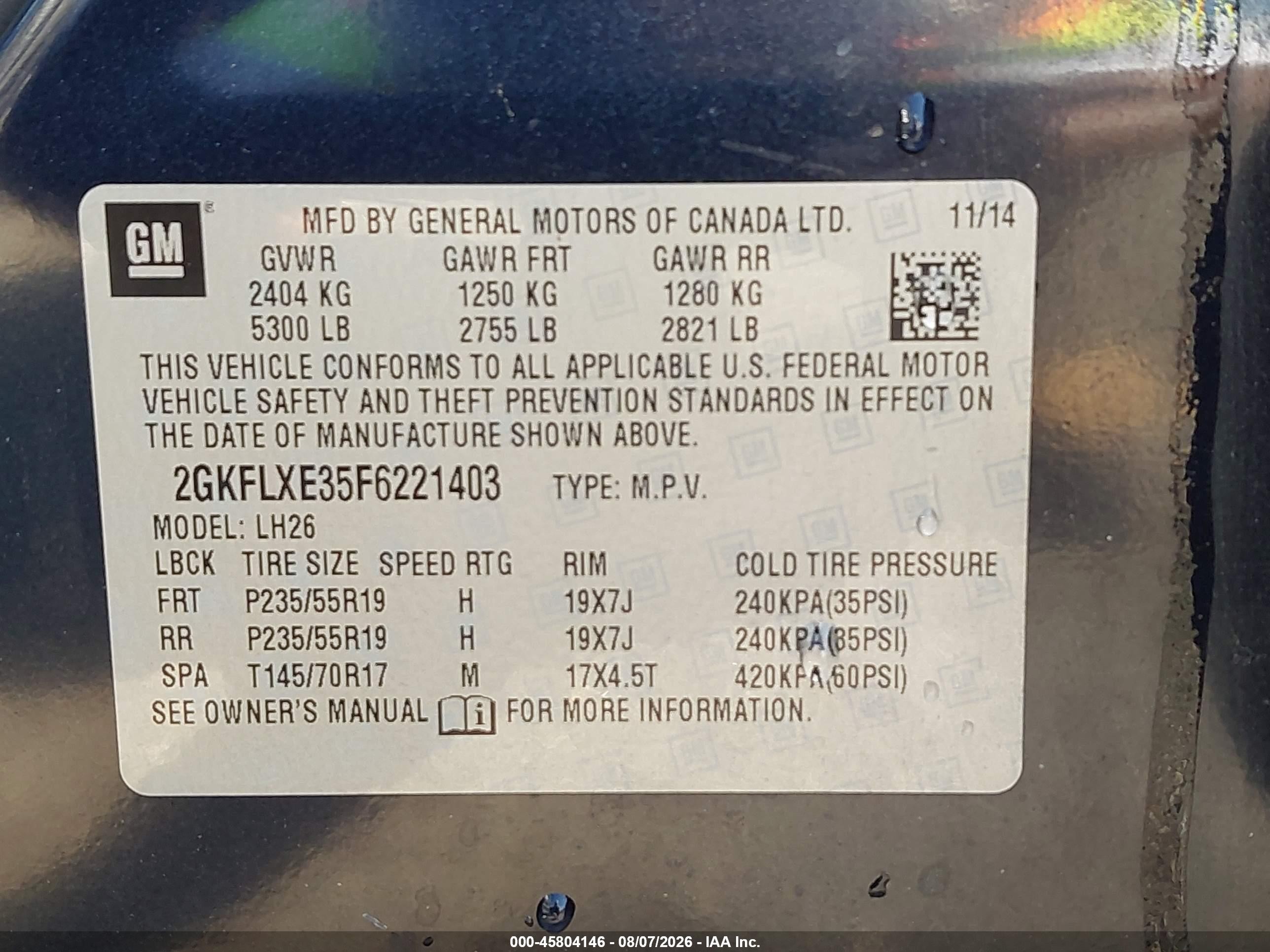 2015 Gmc Terrain Slt-1 Синий vin: 2GKFLXE35F6221403