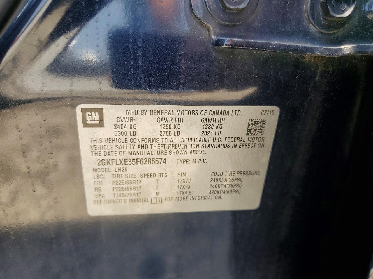 2015 Gmc Terrain Slt Синий vin: 2GKFLXE35F6286574