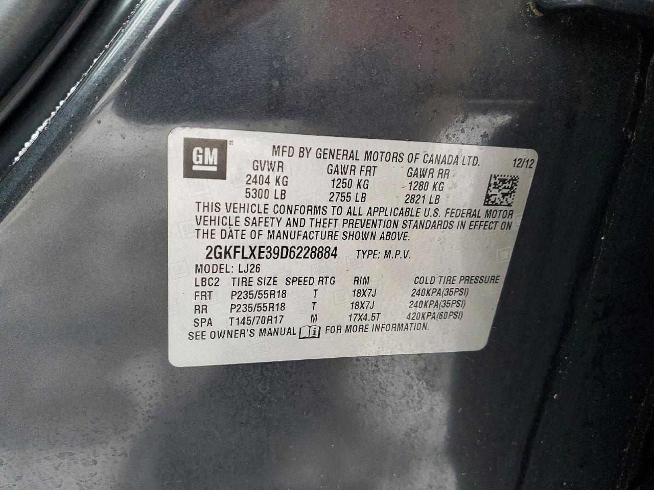 2013 Gmc Terrain Slt Серый vin: 2GKFLXE39D6228884