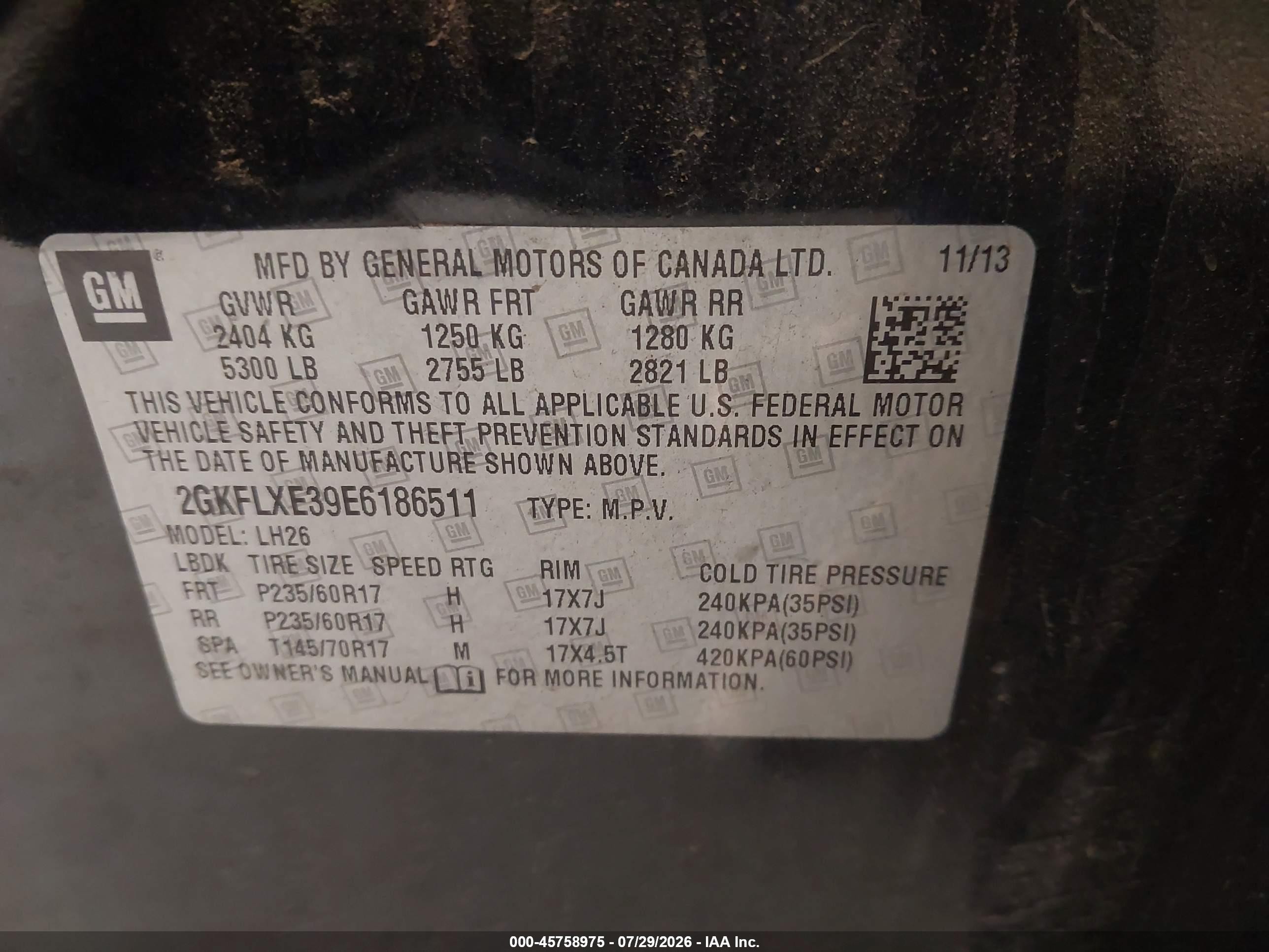 2014 Gmc Terrain Slt-1 Black vin: 2GKFLXE39E6186511
