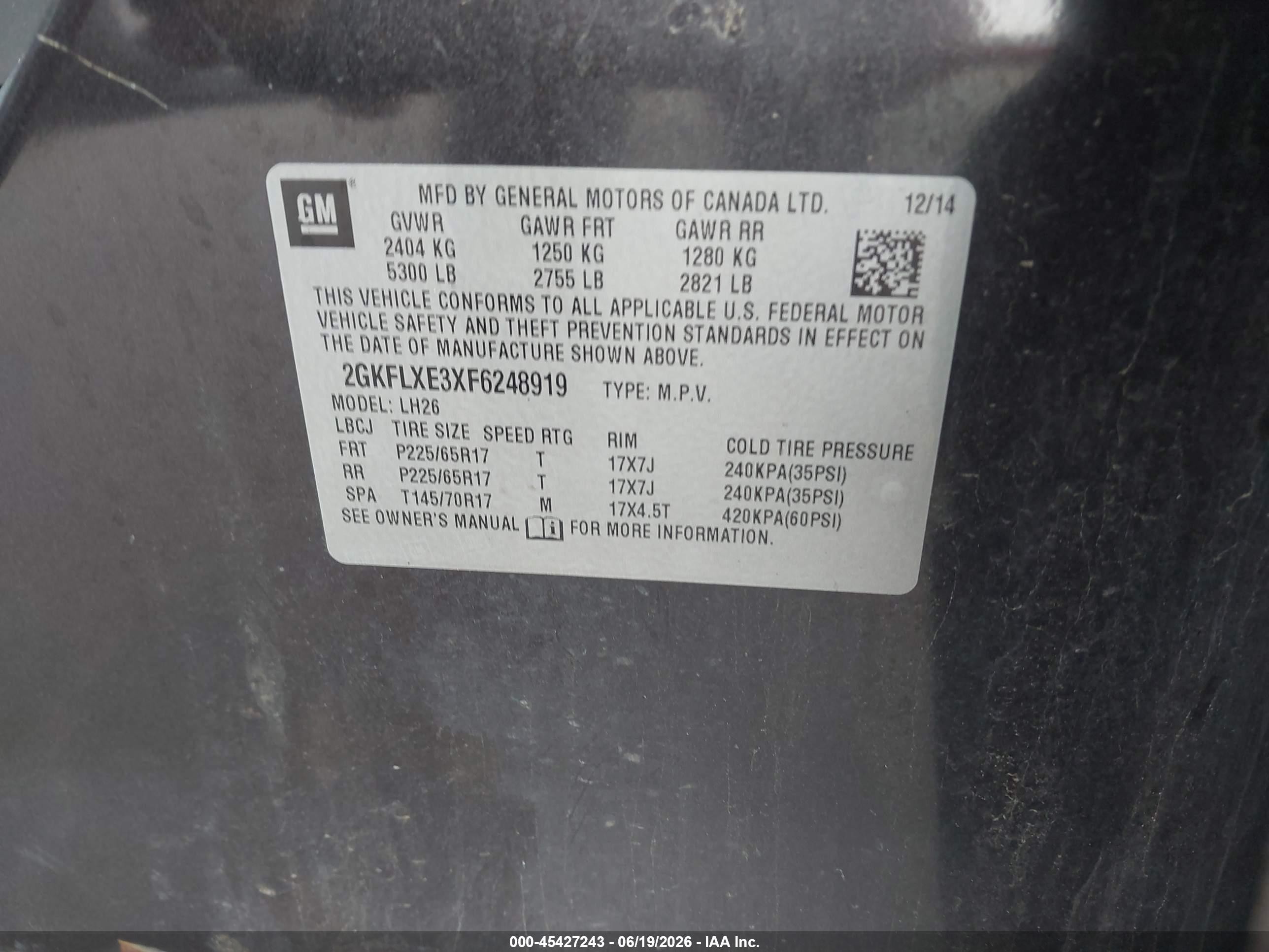 2015 Gmc Terrain Slt-1 Gray vin: 2GKFLXE3XF6248919
