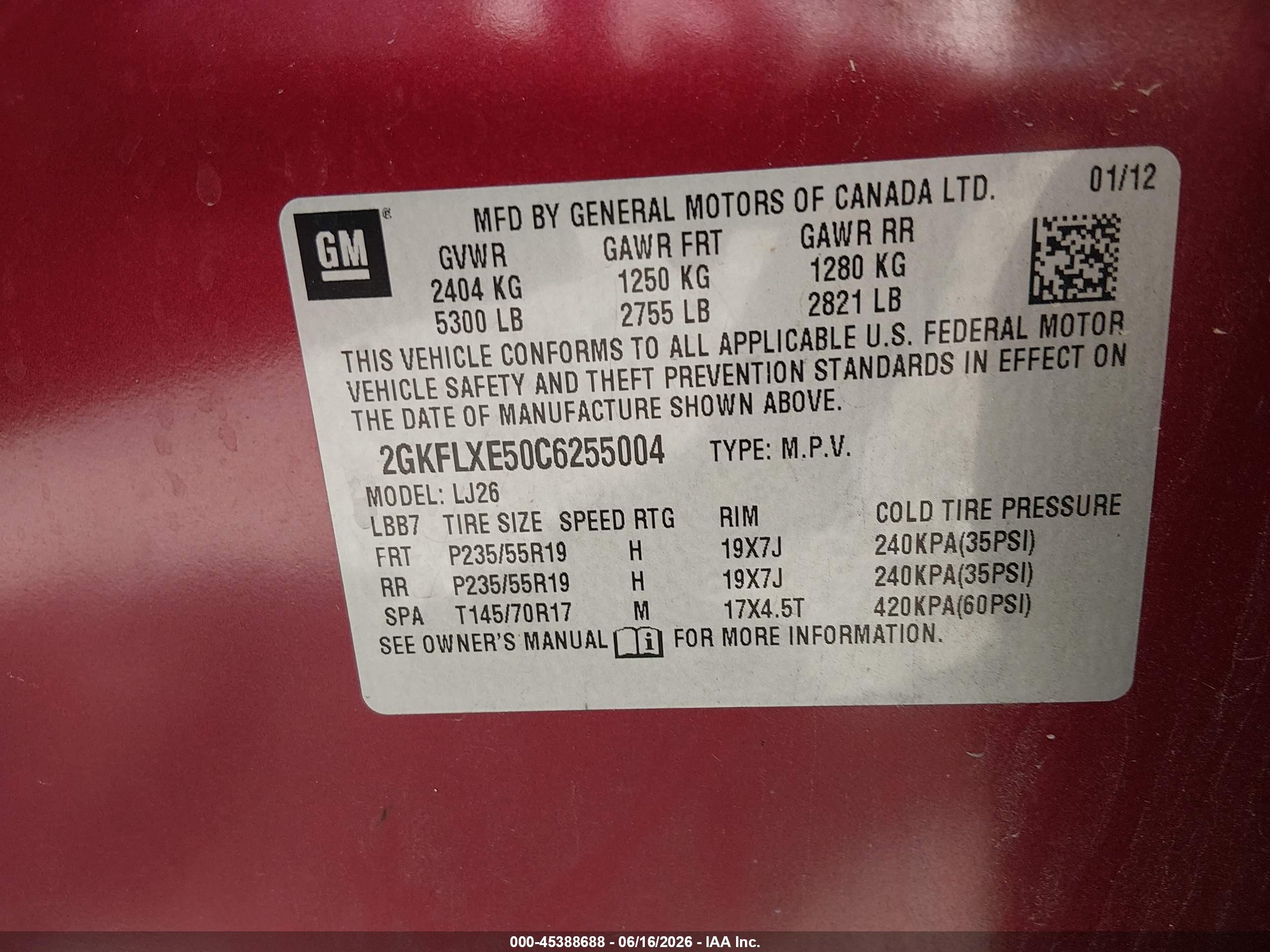 2012 Gmc Terrain Slt-2 Maroon vin: 2GKFLXE50C6255004