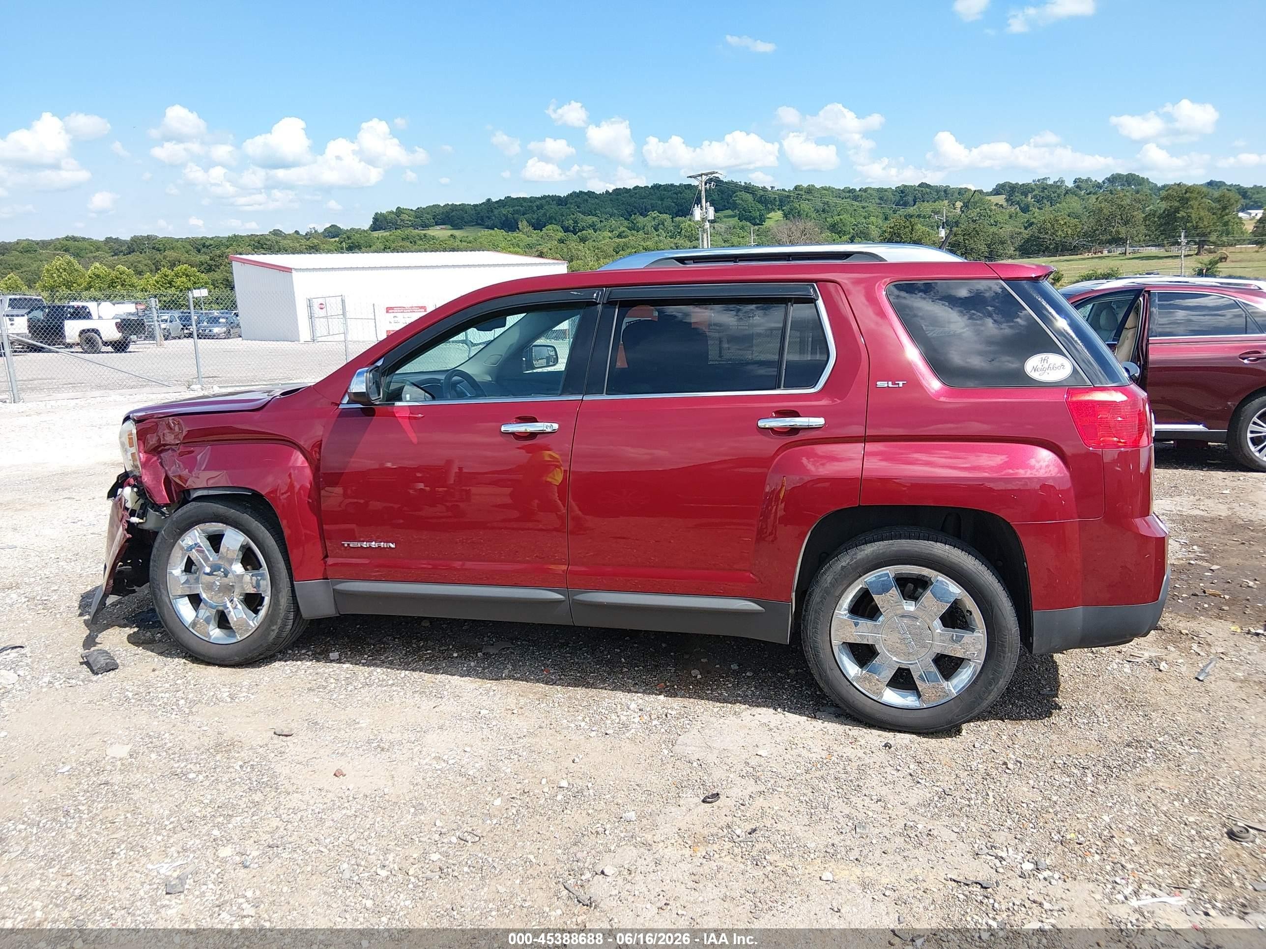 2012 Gmc Terrain Slt-2 Maroon vin: 2GKFLXE50C6255004