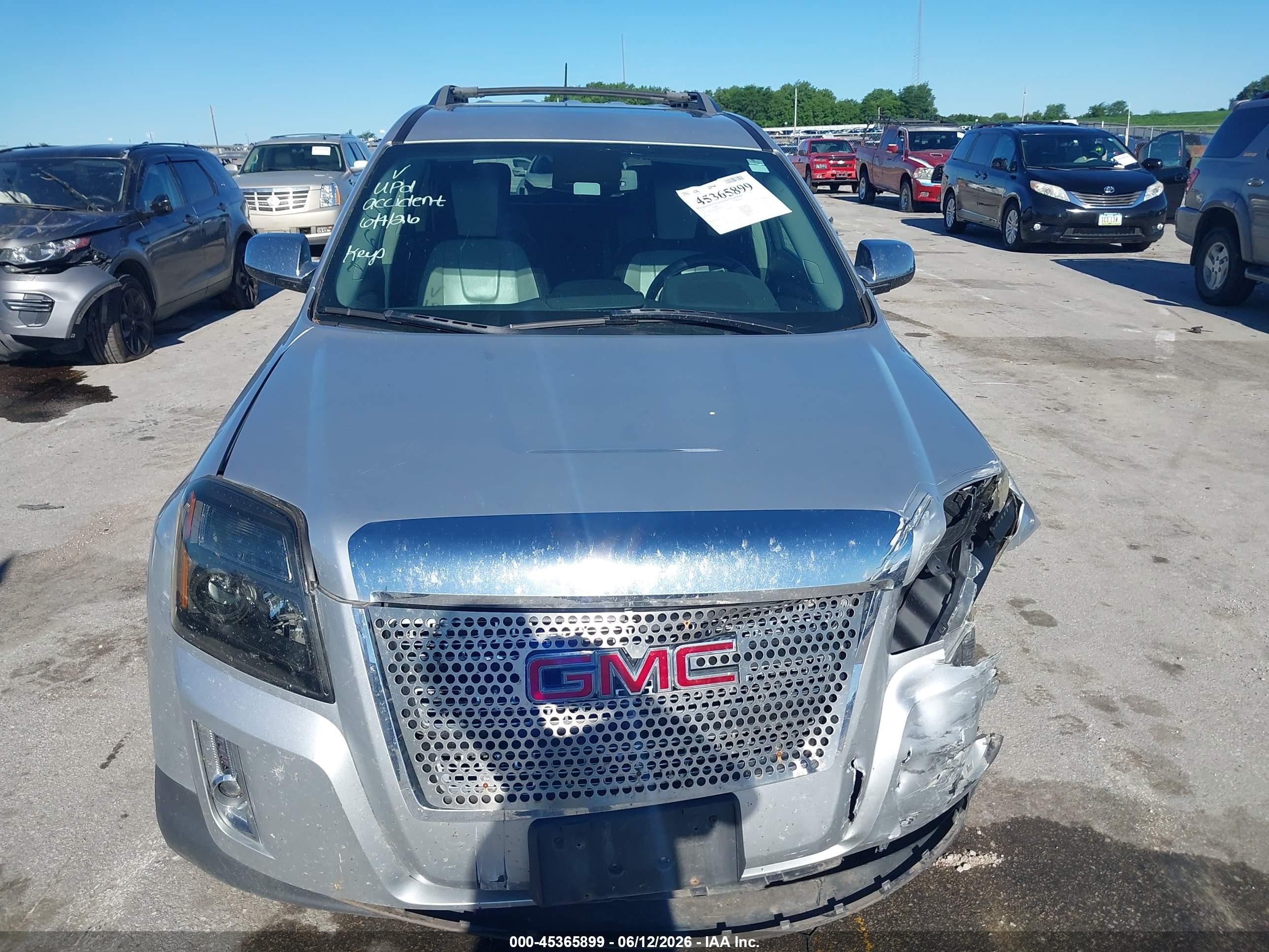 2012 Gmc Terrain Slt-2 Silver vin: 2GKFLXE51C6350171