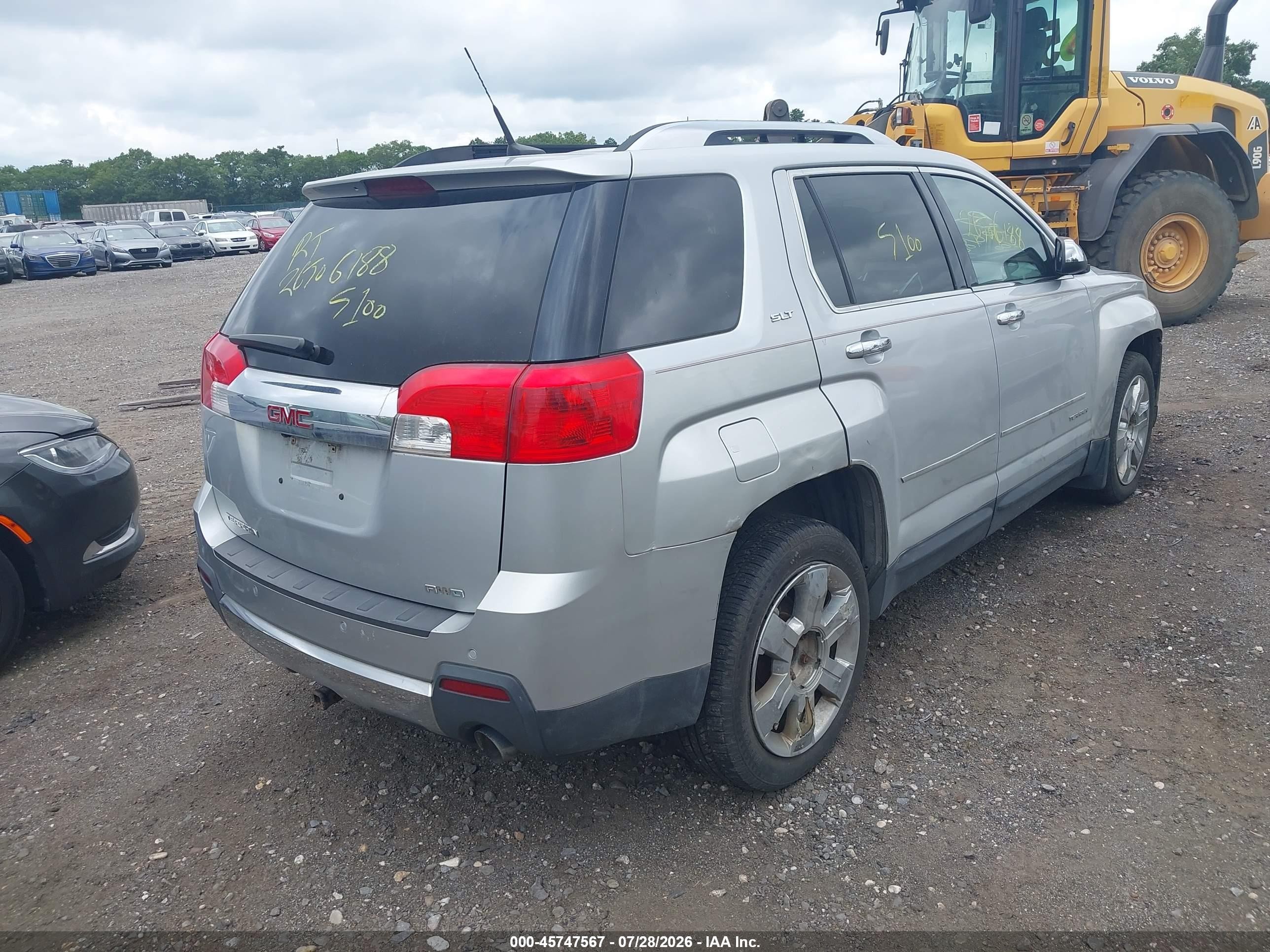 2012 Gmc Terrain Slt-2 Серебряный vin: 2GKFLXE52C6159519