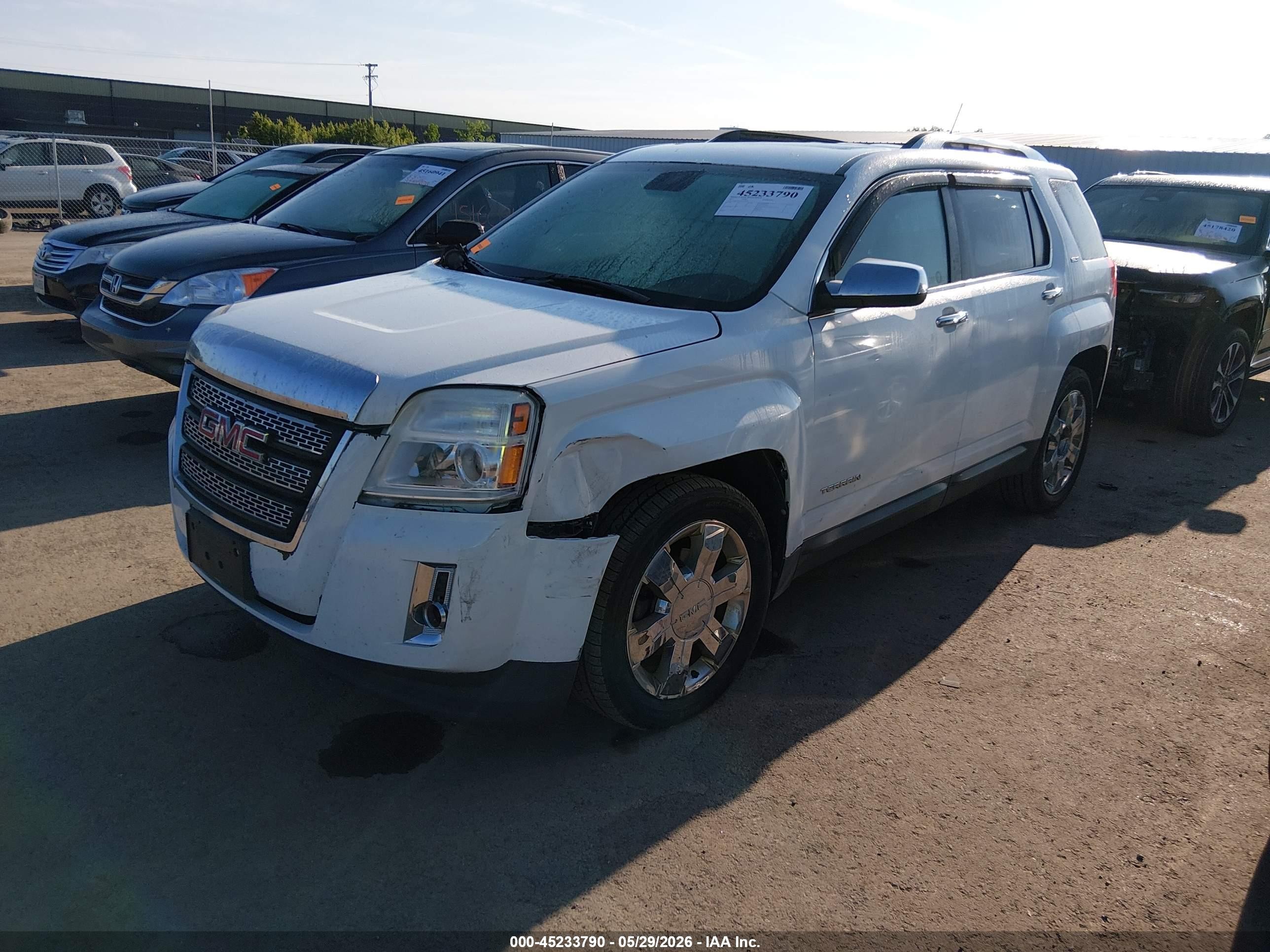 2012 Gmc Terrain Slt-2 White vin: 2GKFLXE55C6212875