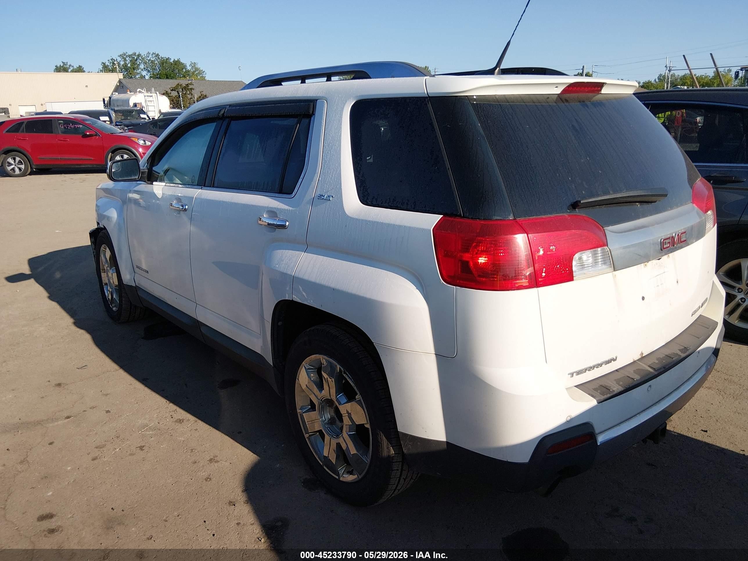 2012 Gmc Terrain Slt-2 White vin: 2GKFLXE55C6212875