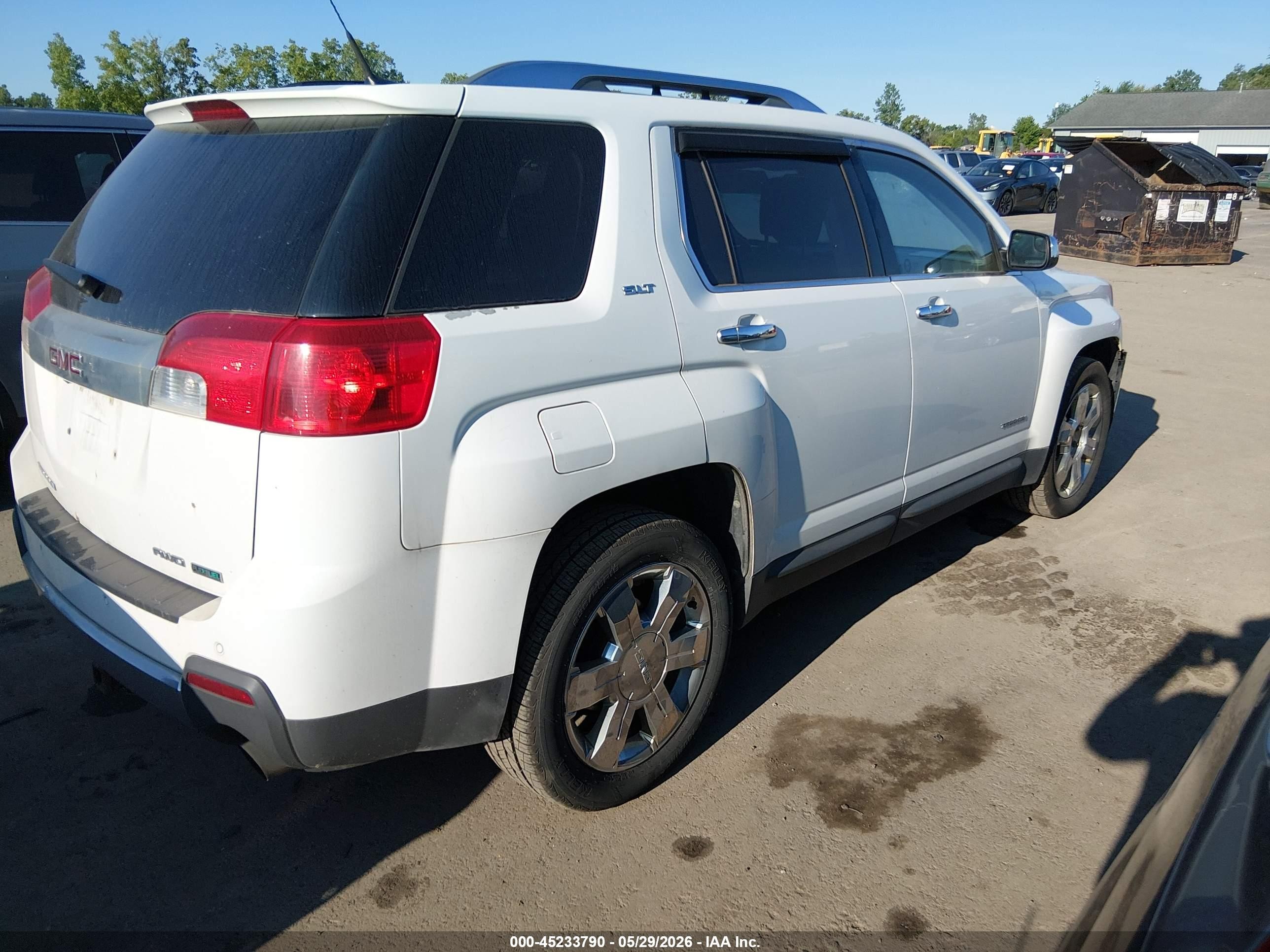 2012 Gmc Terrain Slt-2 White vin: 2GKFLXE55C6212875