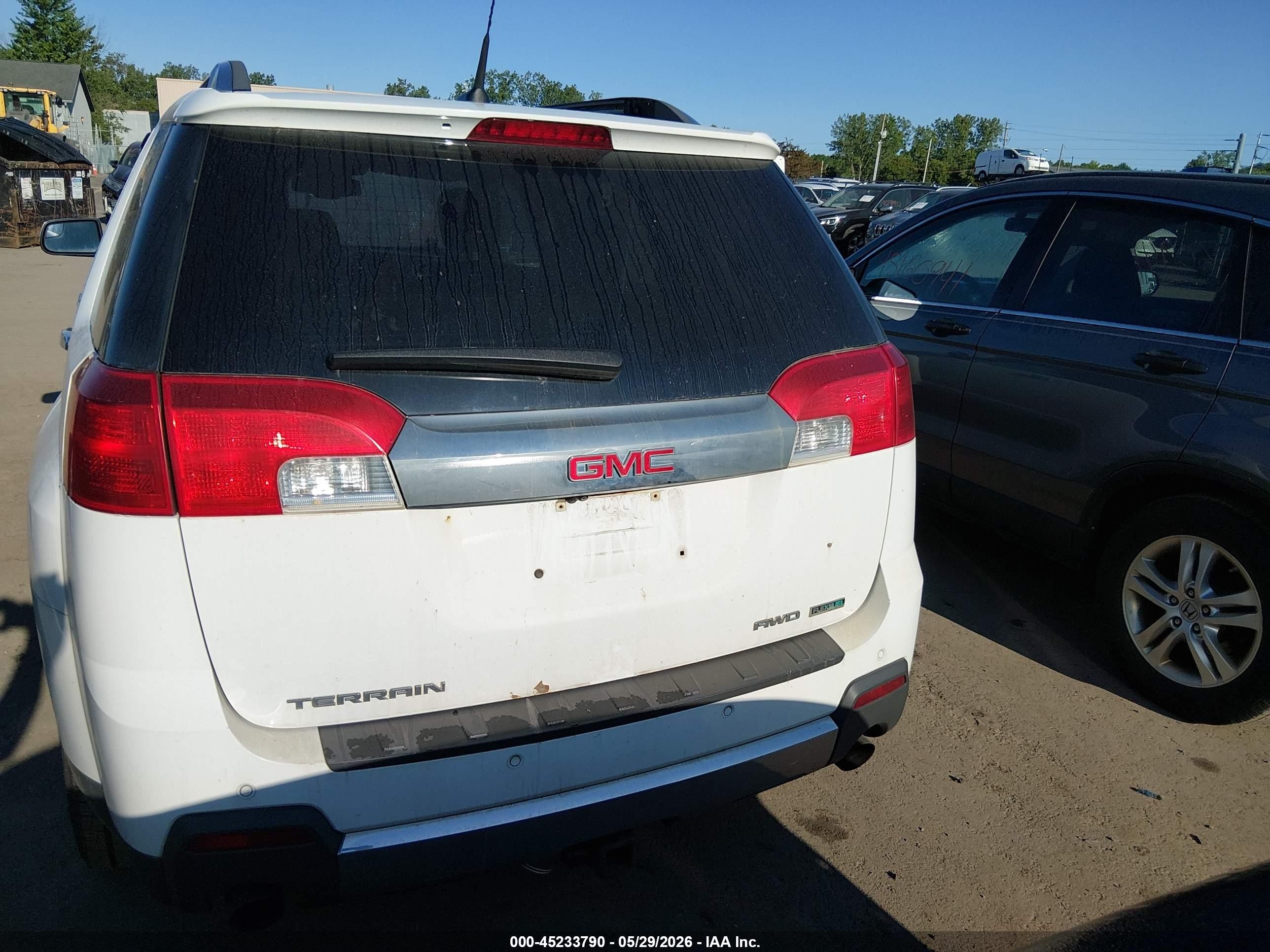 2012 Gmc Terrain Slt-2 White vin: 2GKFLXE55C6212875