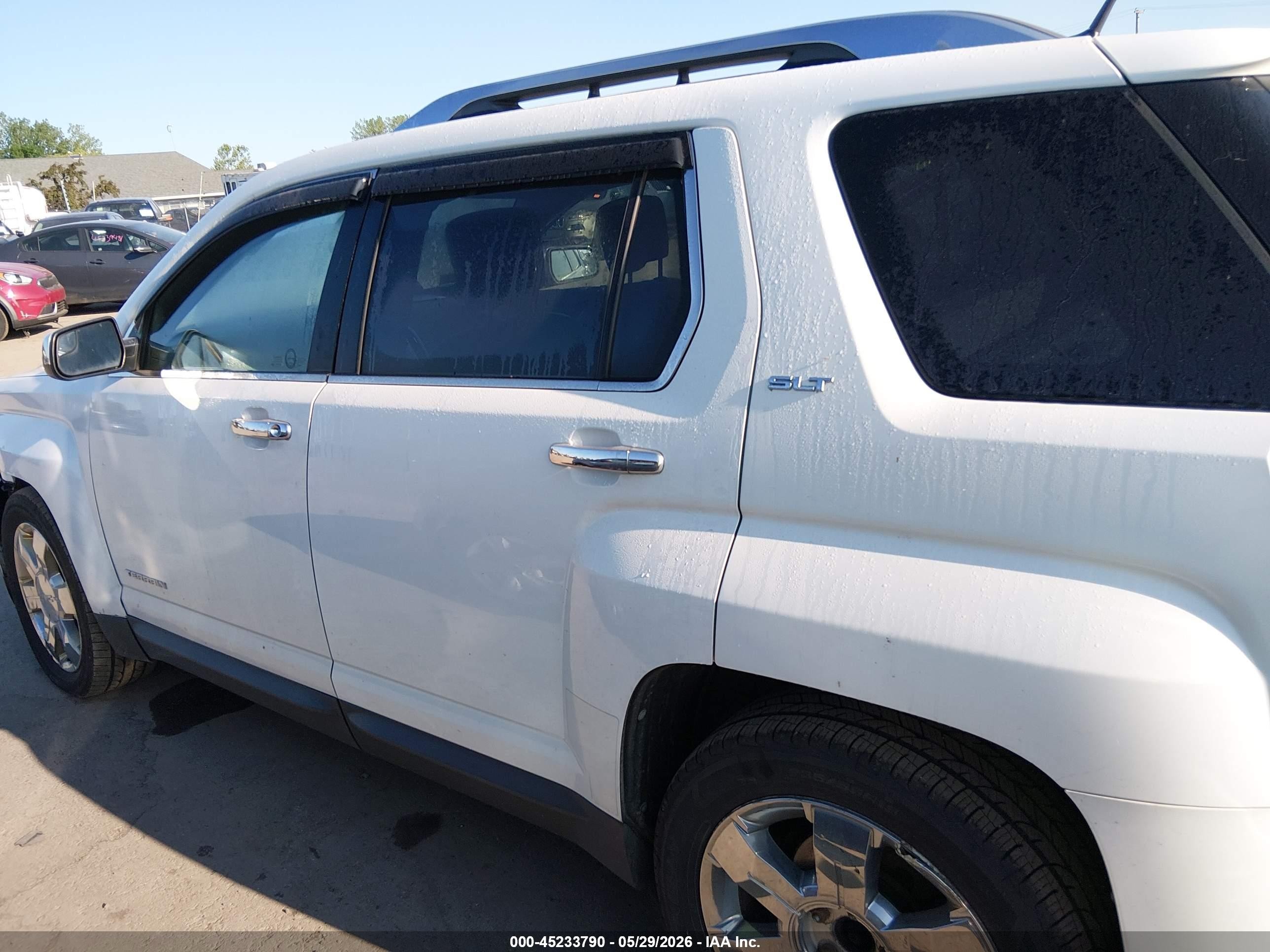2012 Gmc Terrain Slt-2 White vin: 2GKFLXE55C6212875