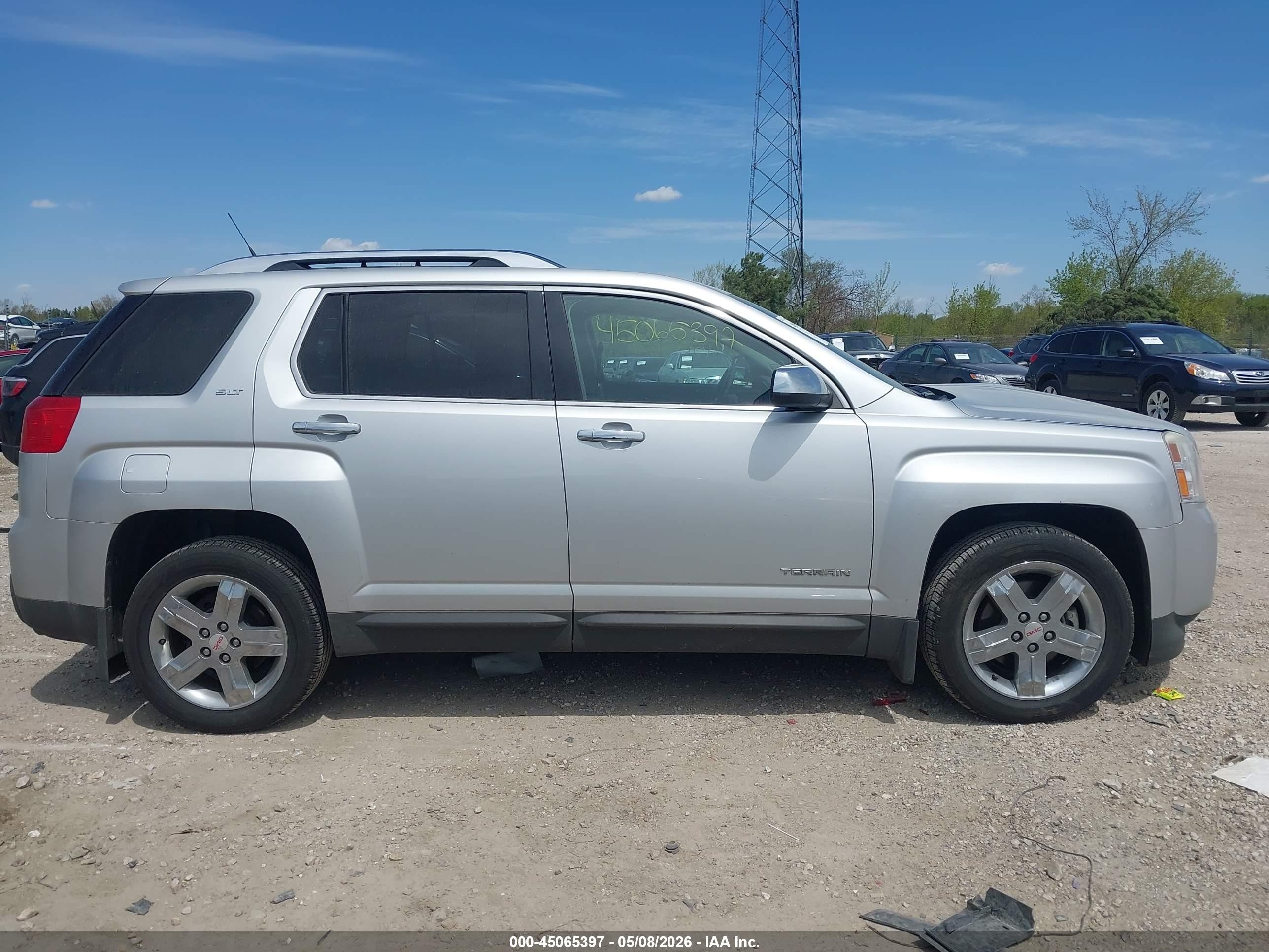 2012 Gmc Terrain Slt-2 Silver vin: 2GKFLXE56C6382212