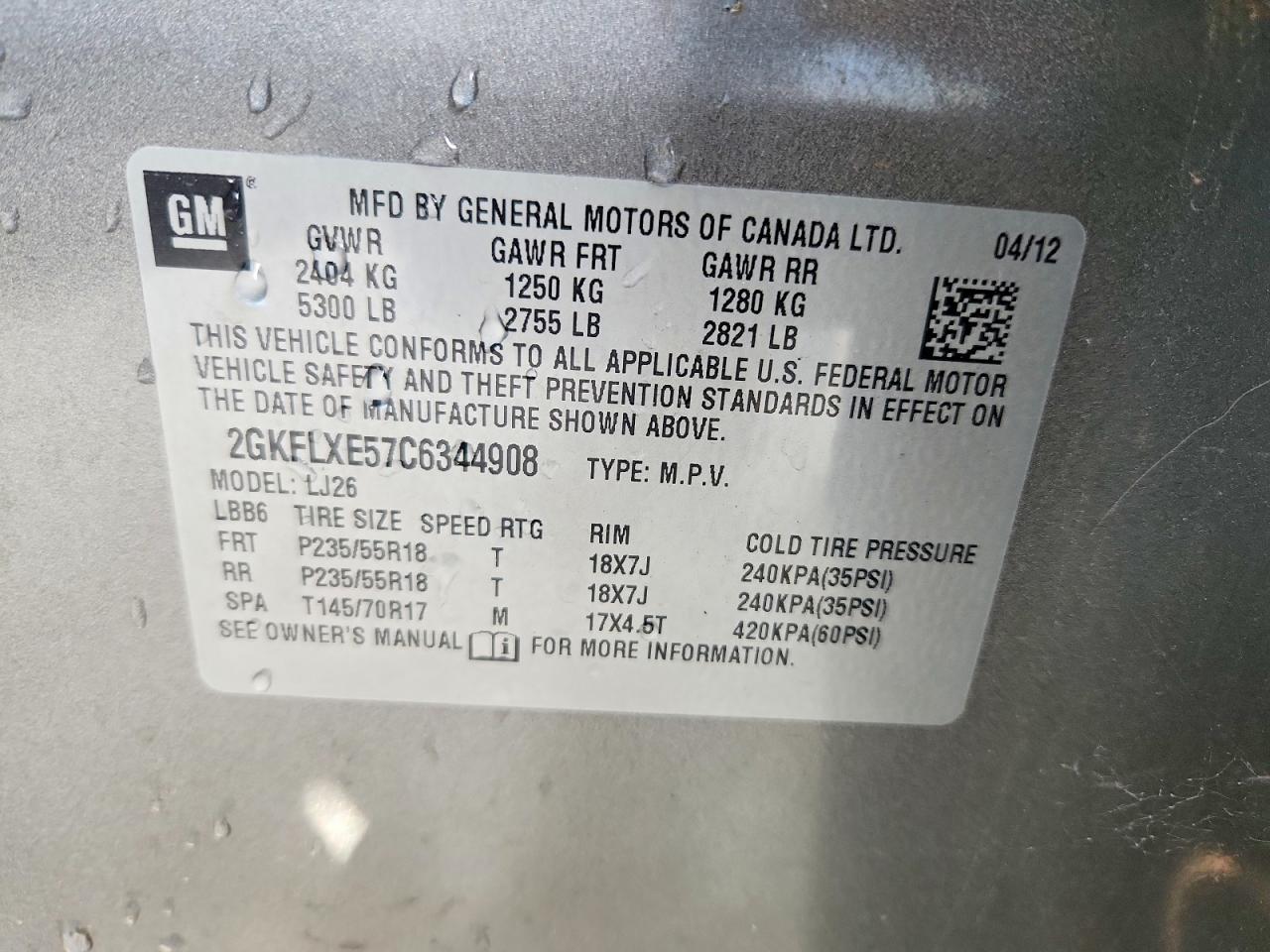 2012 Gmc Terrain Slt Gray vin: 2GKFLXE57C6344908