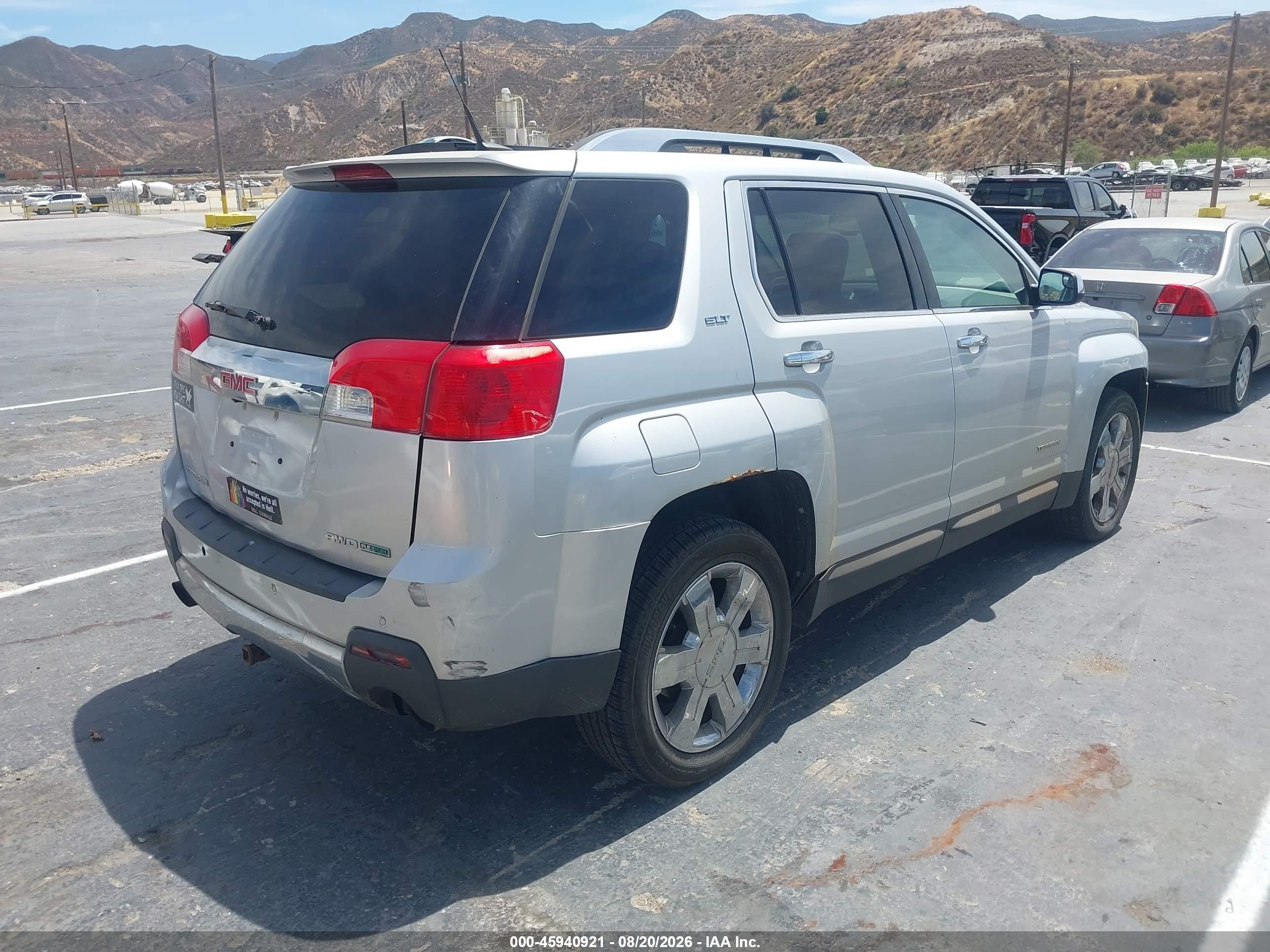 2012 Gmc Terrain Slt-2 Серебряный vin: 2GKFLXE58C6134110