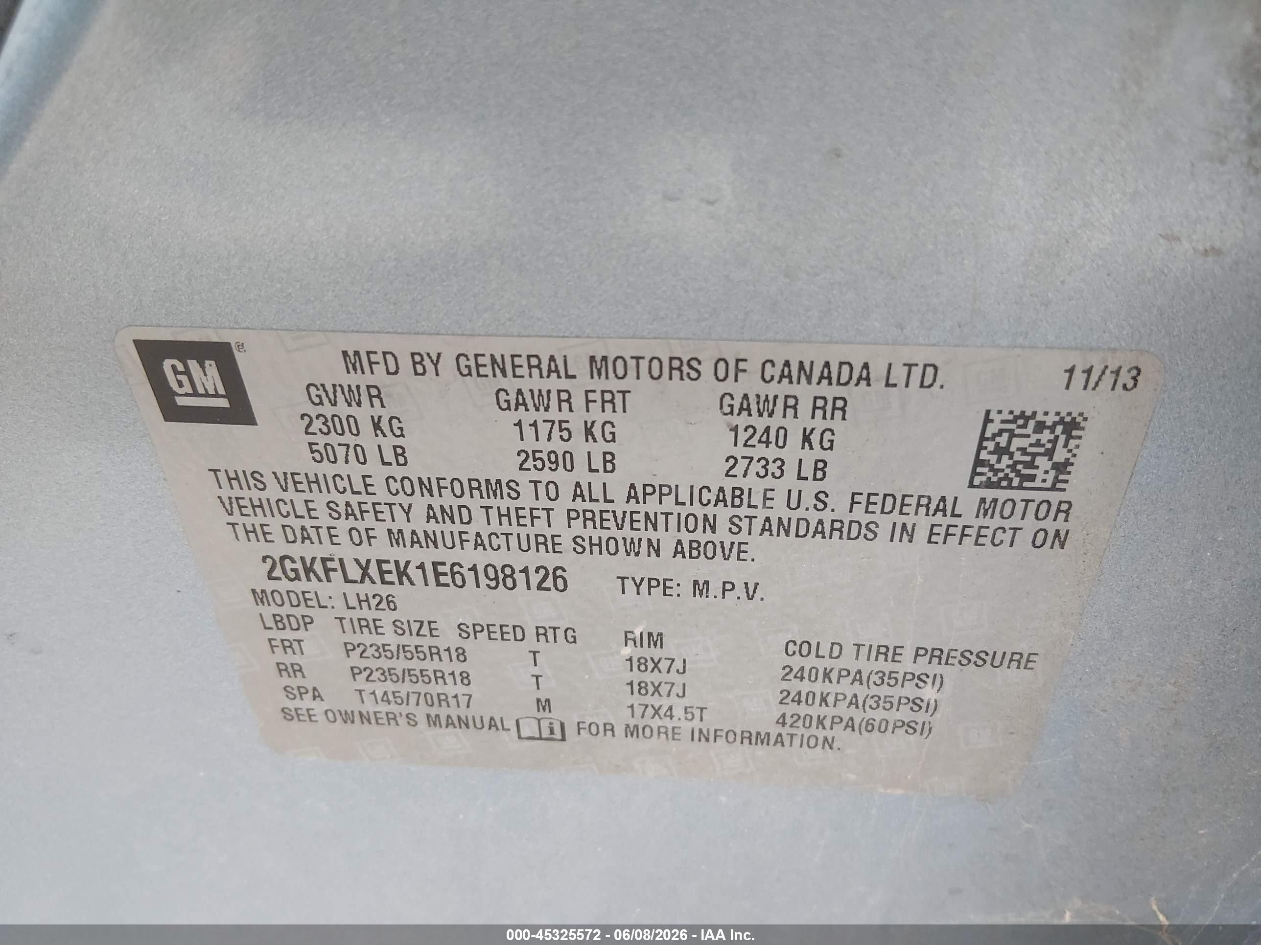 2014 Gmc Terrain Slt-1 Blue vin: 2GKFLXEK1E6198126