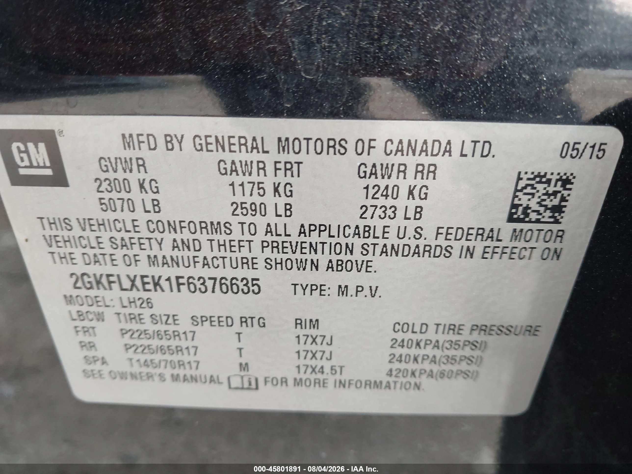 2015 Gmc Terrain Slt-1 Black vin: 2GKFLXEK1F6376635