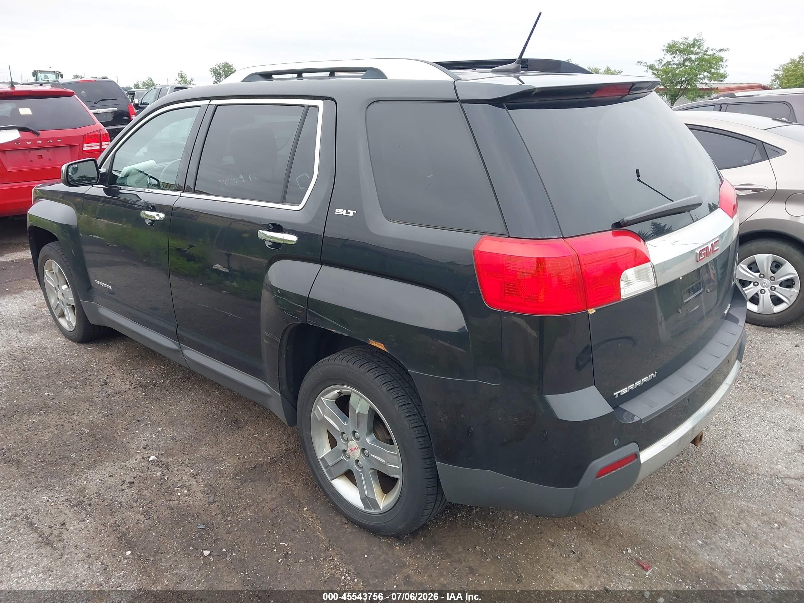 2013 Gmc Terrain Slt-2 Black vin: 2GKFLXEK2D6292806