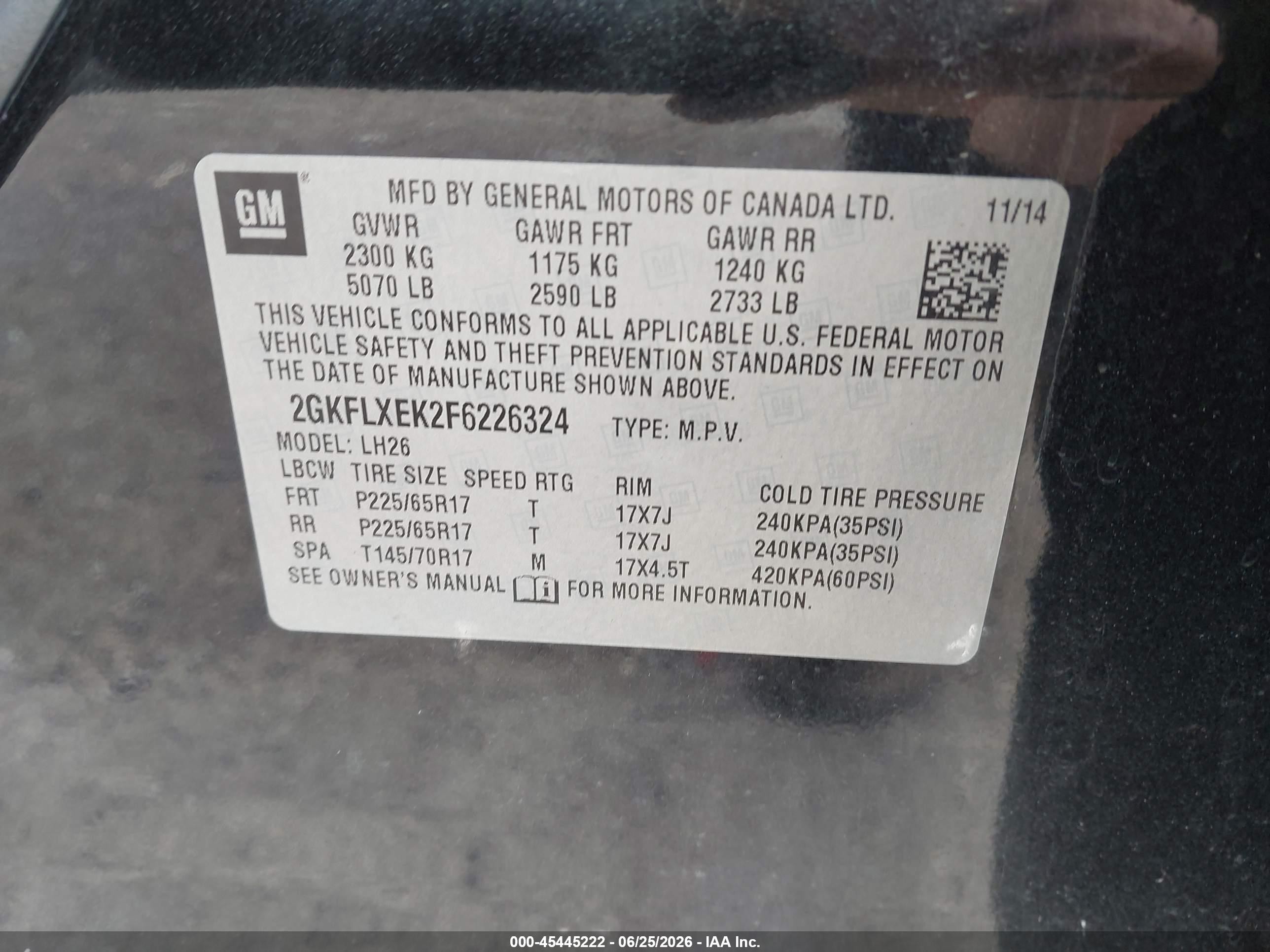 2015 Gmc Terrain Slt-1 Black vin: 2GKFLXEK2F6226324