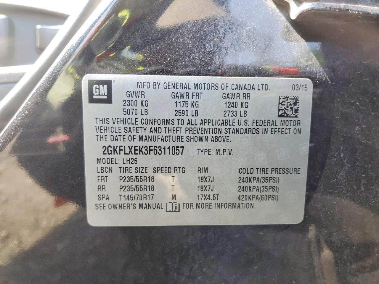 2015 Gmc Terrain Slt Black vin: 2GKFLXEK3F6311057