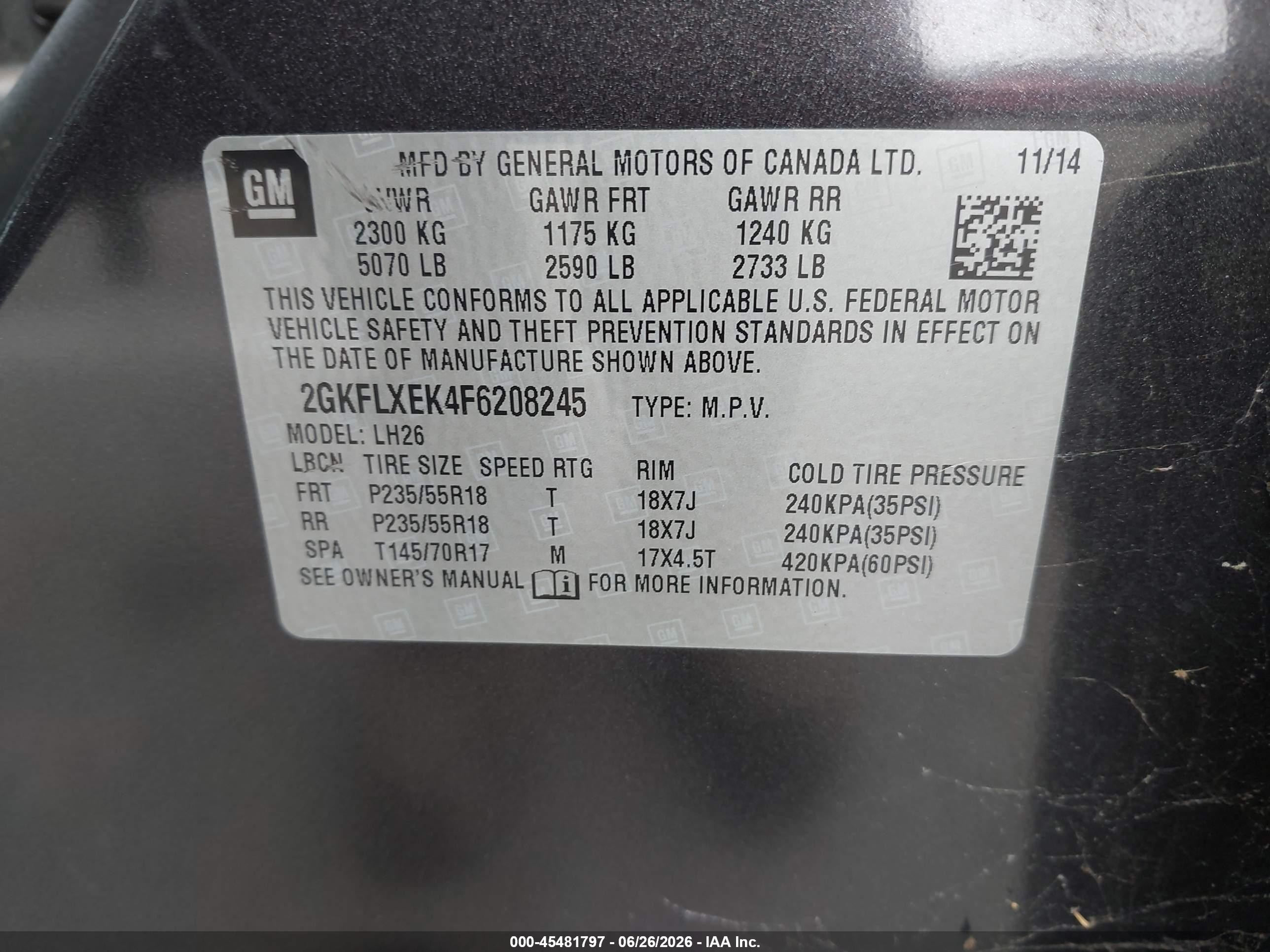 2015 Gmc Terrain Slt-1 Gray vin: 2GKFLXEK4F6208245