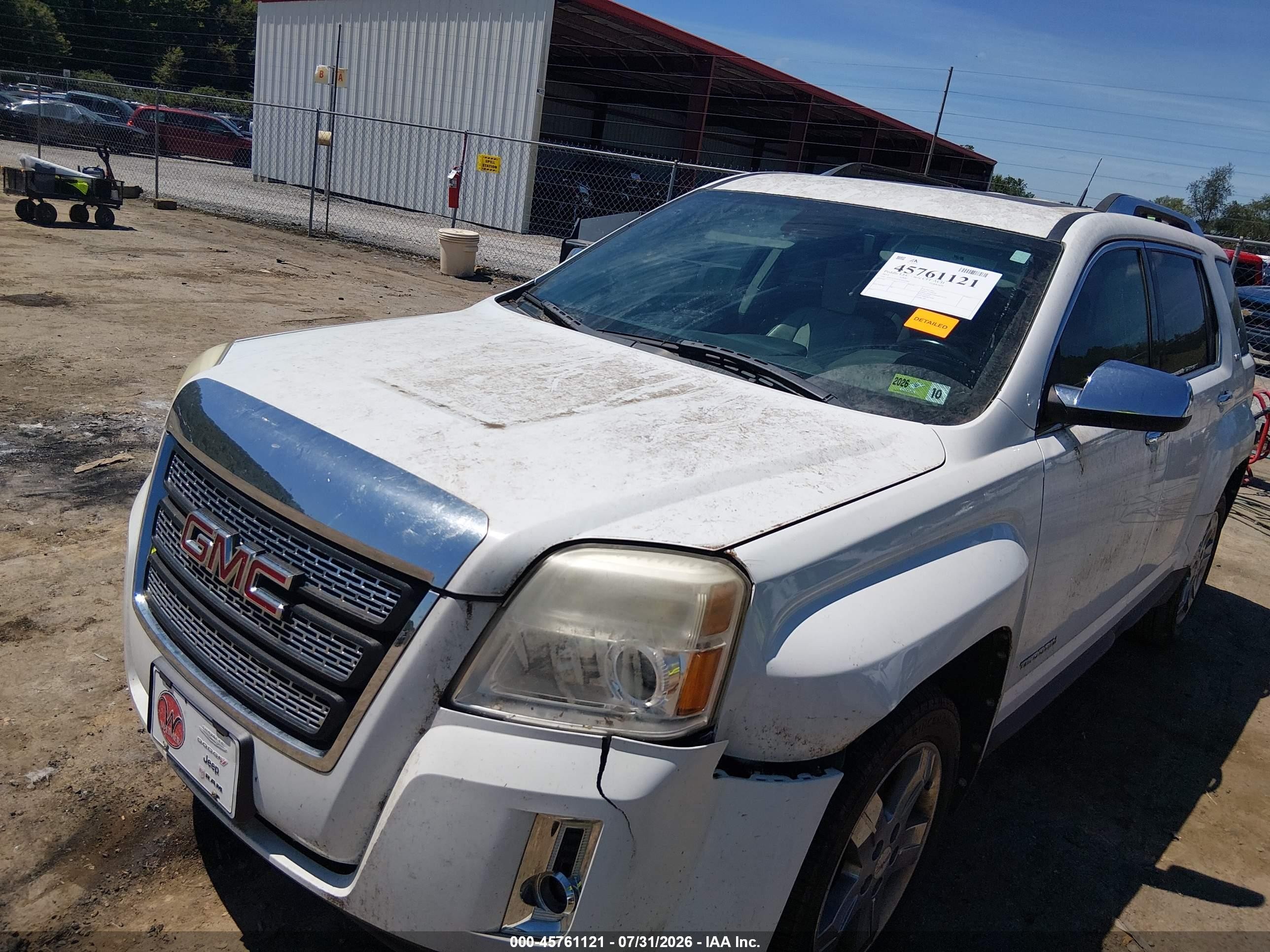 2012 Gmc Terrain Slt-2 White vin: 2GKFLXEK5C6312402