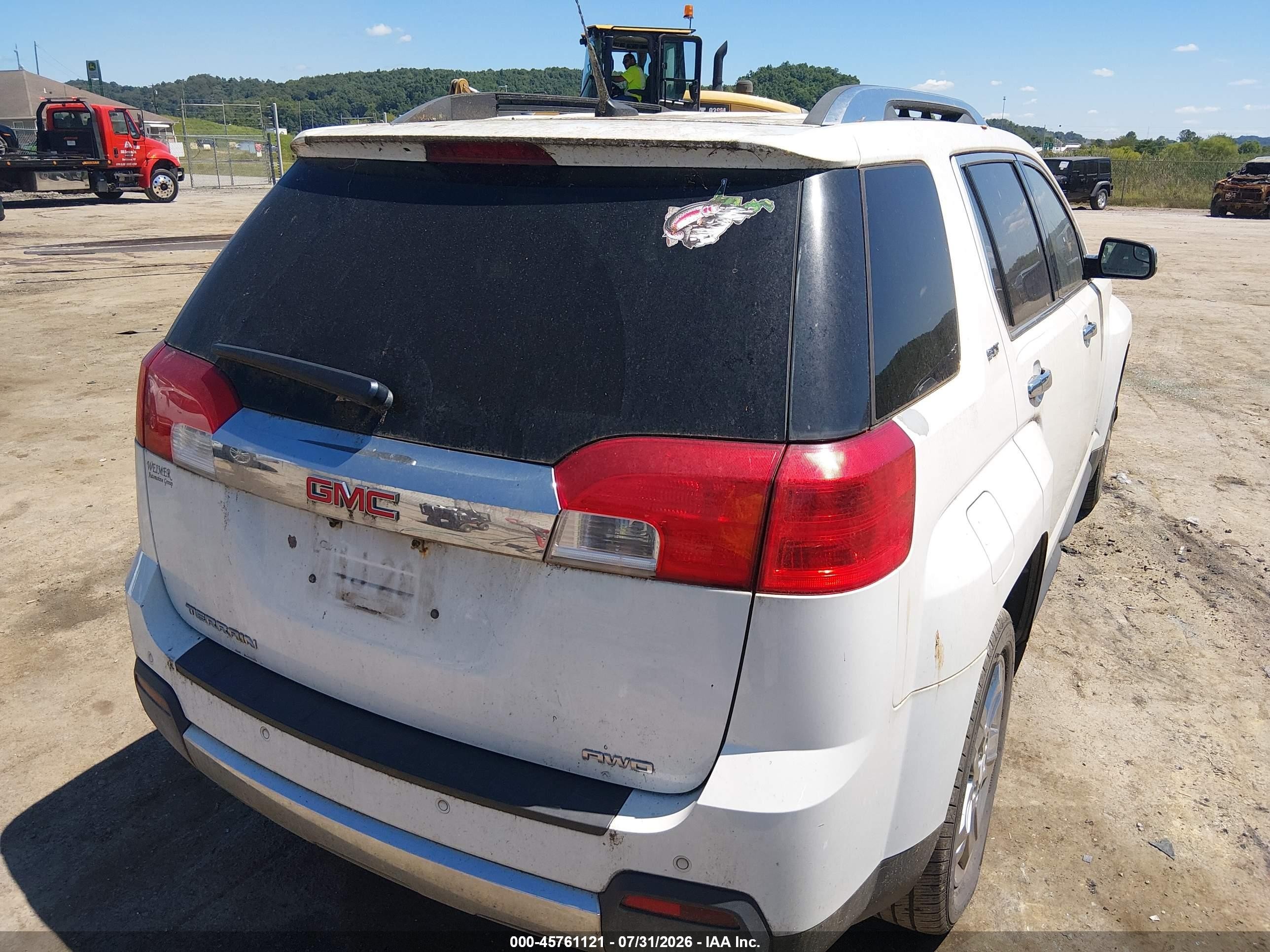 2012 Gmc Terrain Slt-2 White vin: 2GKFLXEK5C6312402