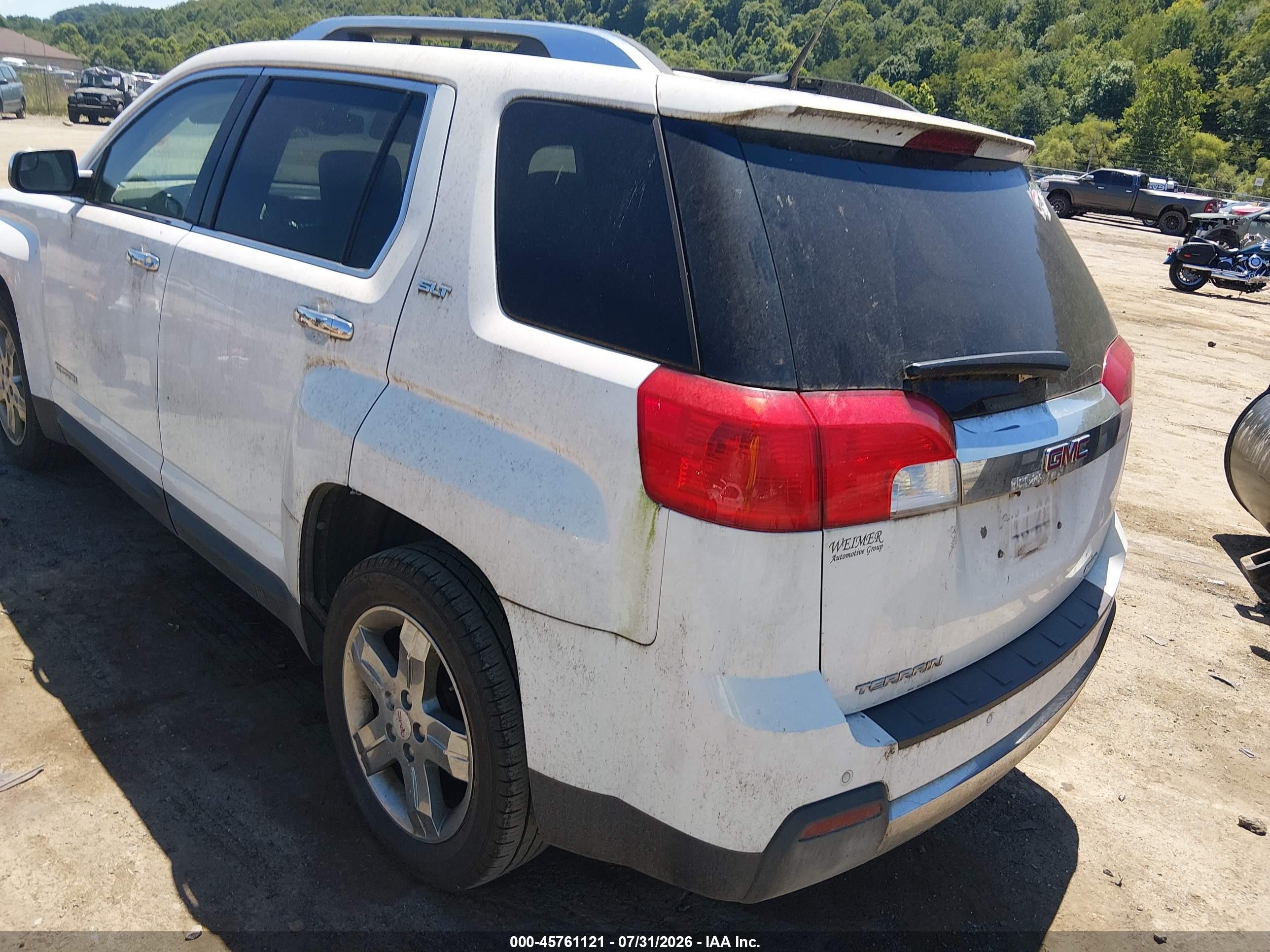 2012 Gmc Terrain Slt-2 White vin: 2GKFLXEK5C6312402