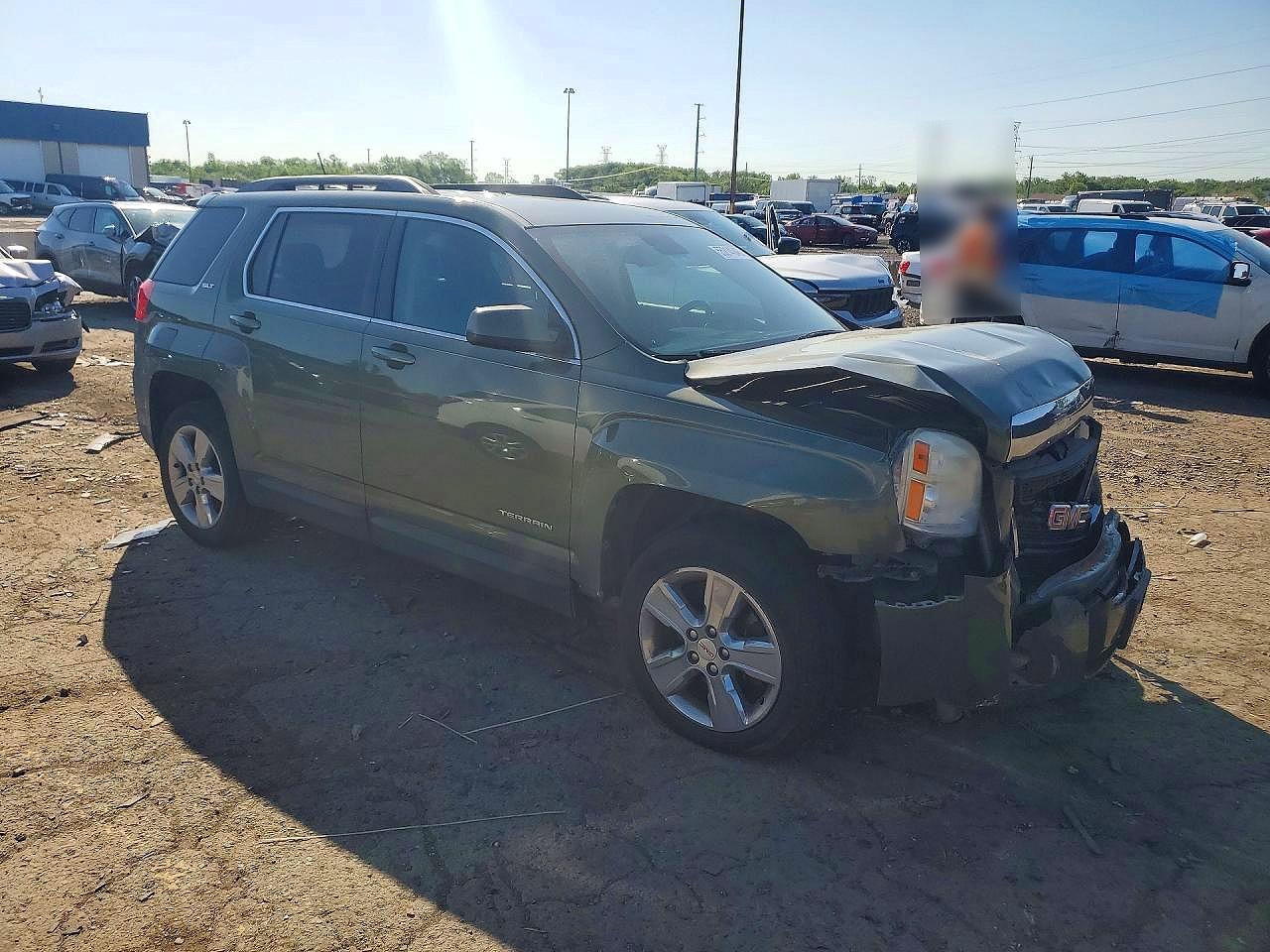2015 Gmc Terrain Slt Green vin: 2GKFLXEK6F6192730