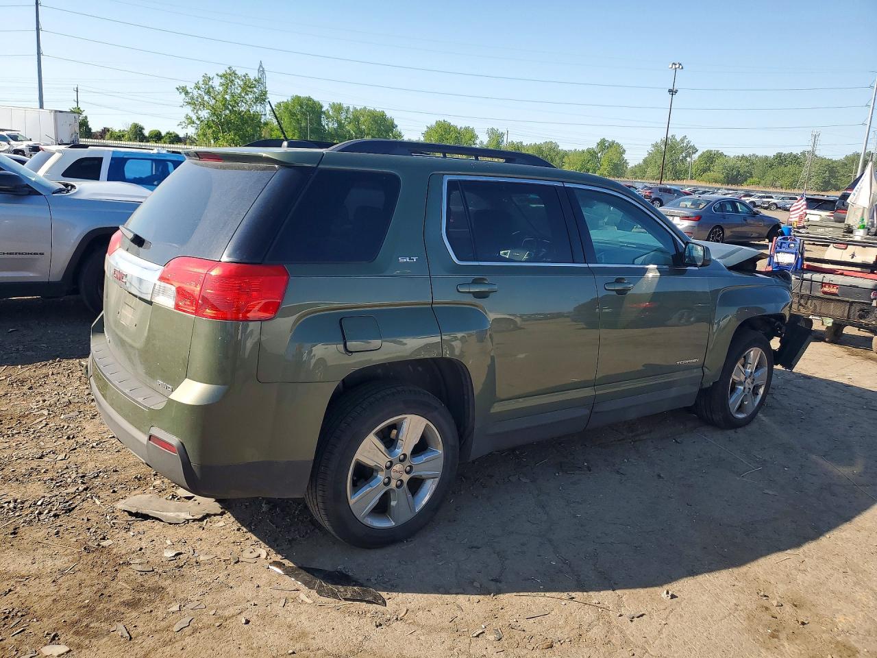 2015 Gmc Terrain Slt Green vin: 2GKFLXEK6F6192730