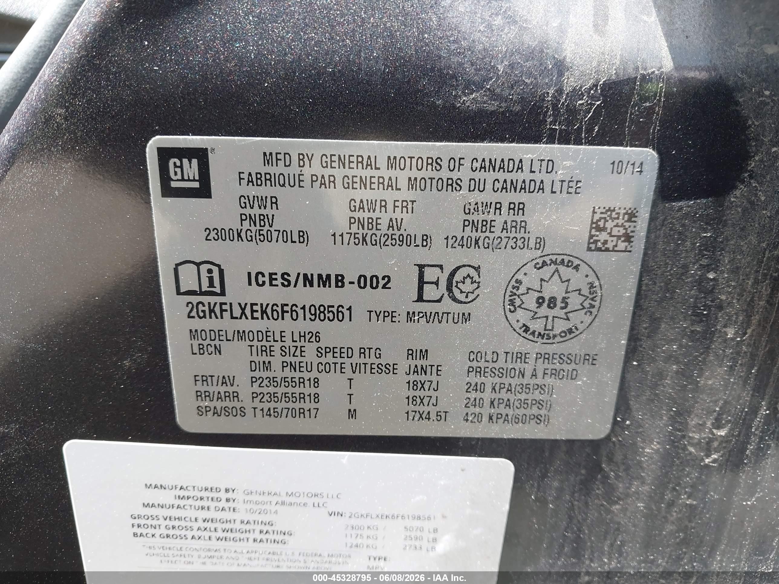 2015 Gmc Terrain Slt-1 Black vin: 2GKFLXEK6F6198561