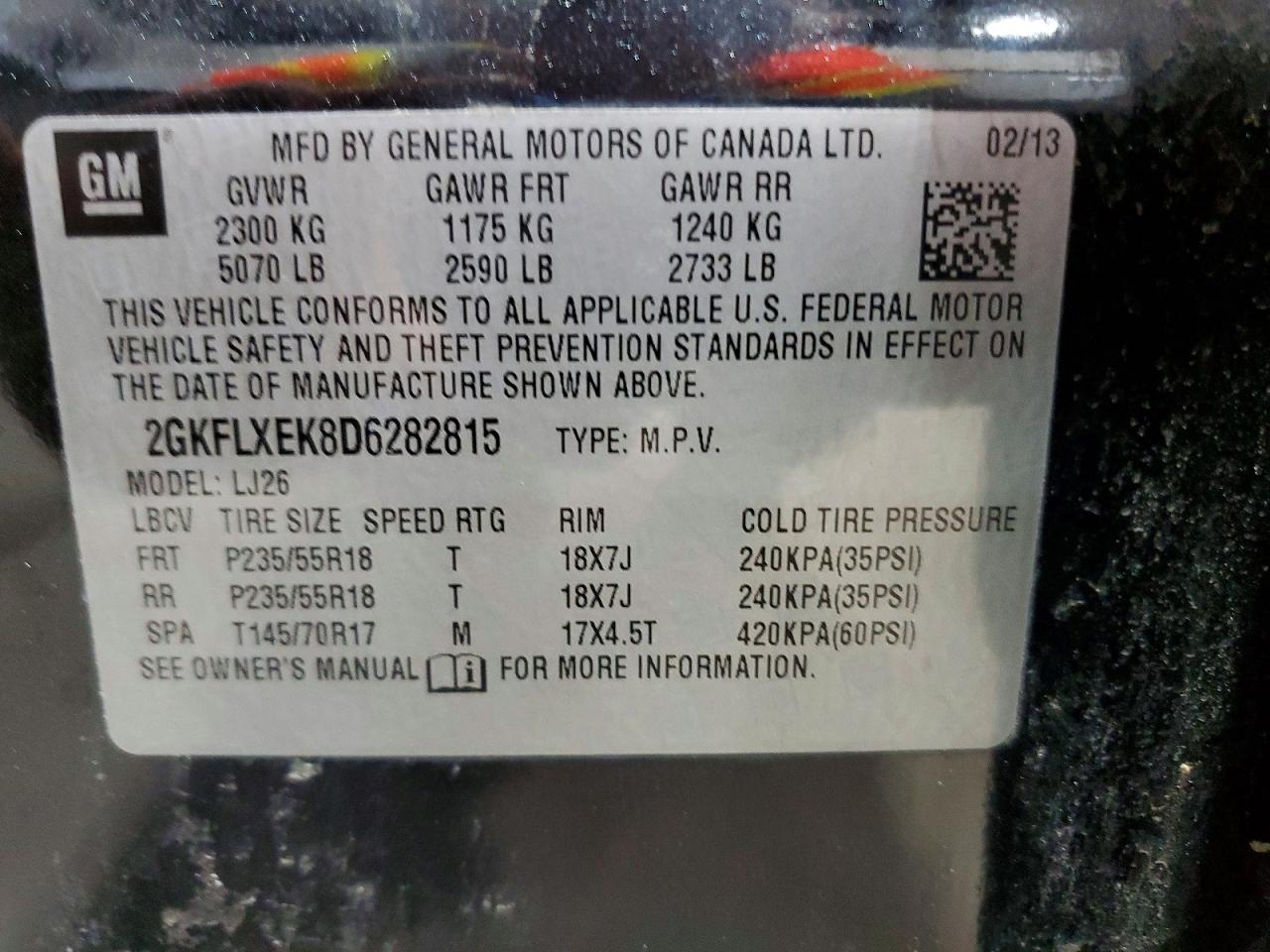 2013 Gmc Terrain Slt Black vin: 2GKFLXEK8D6282815