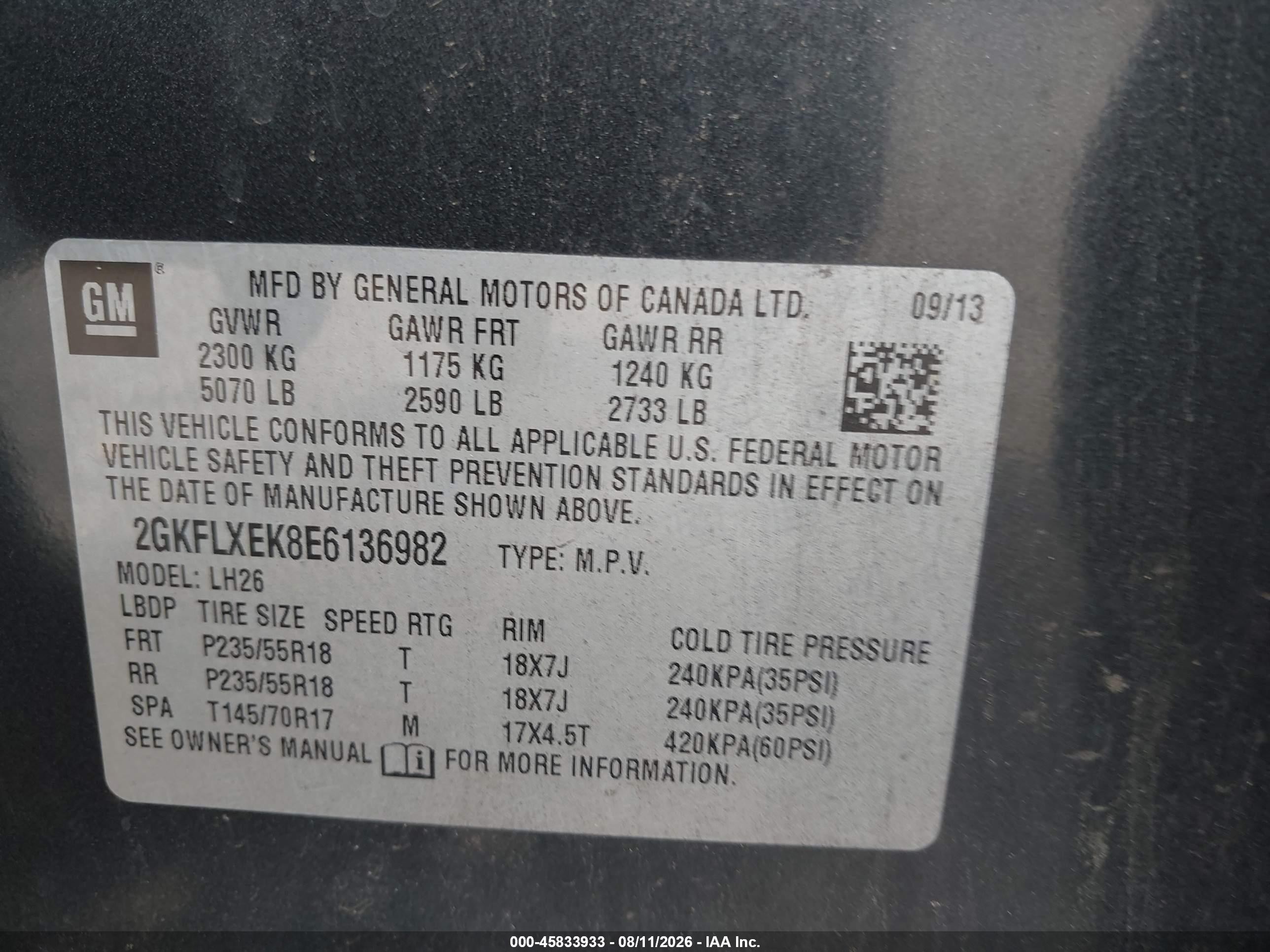 2014 Gmc Terrain Slt-1 Черный vin: 2GKFLXEK8E6136982