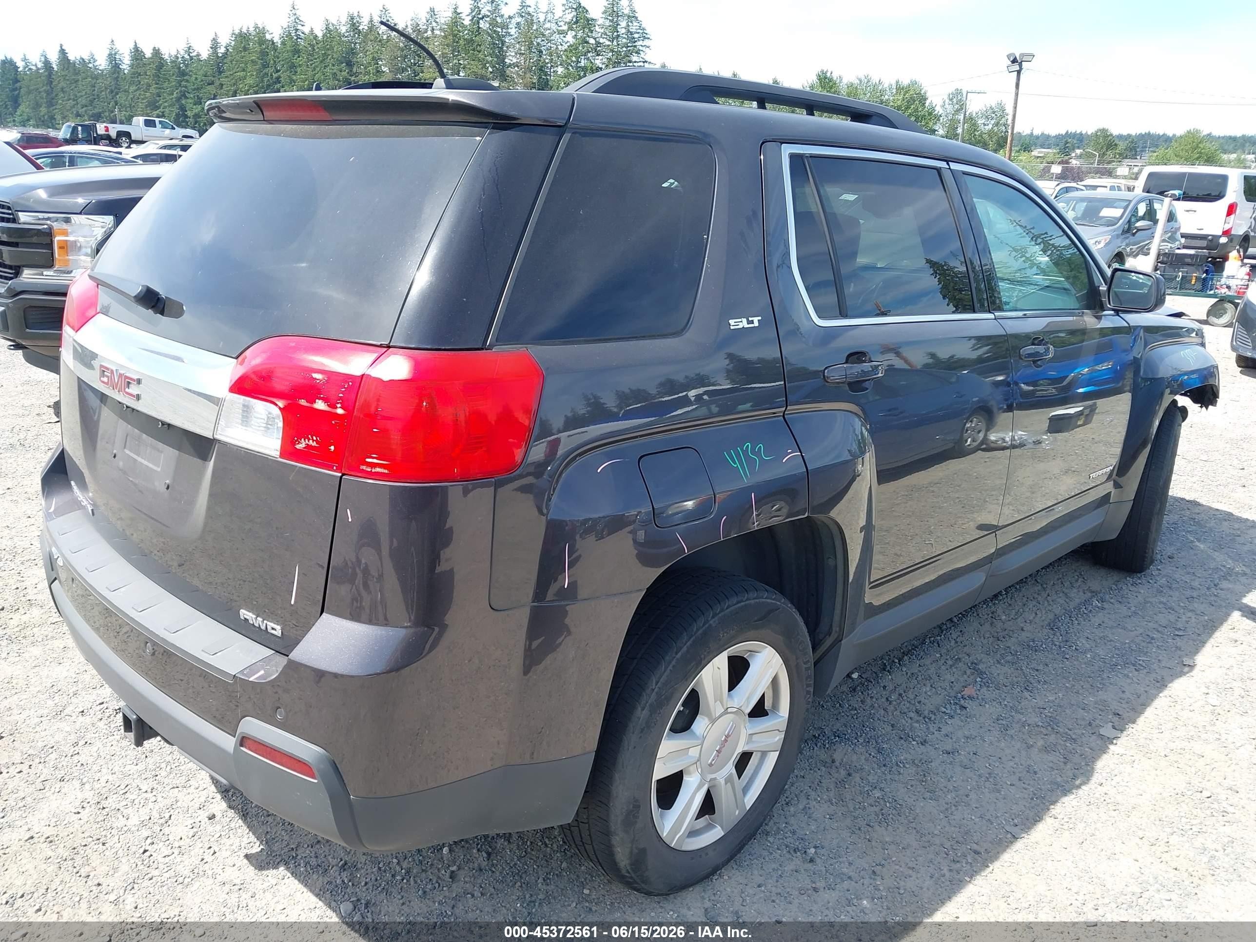 2015 Gmc Terrain Slt-1 Black vin: 2GKFLXEK8F6423434