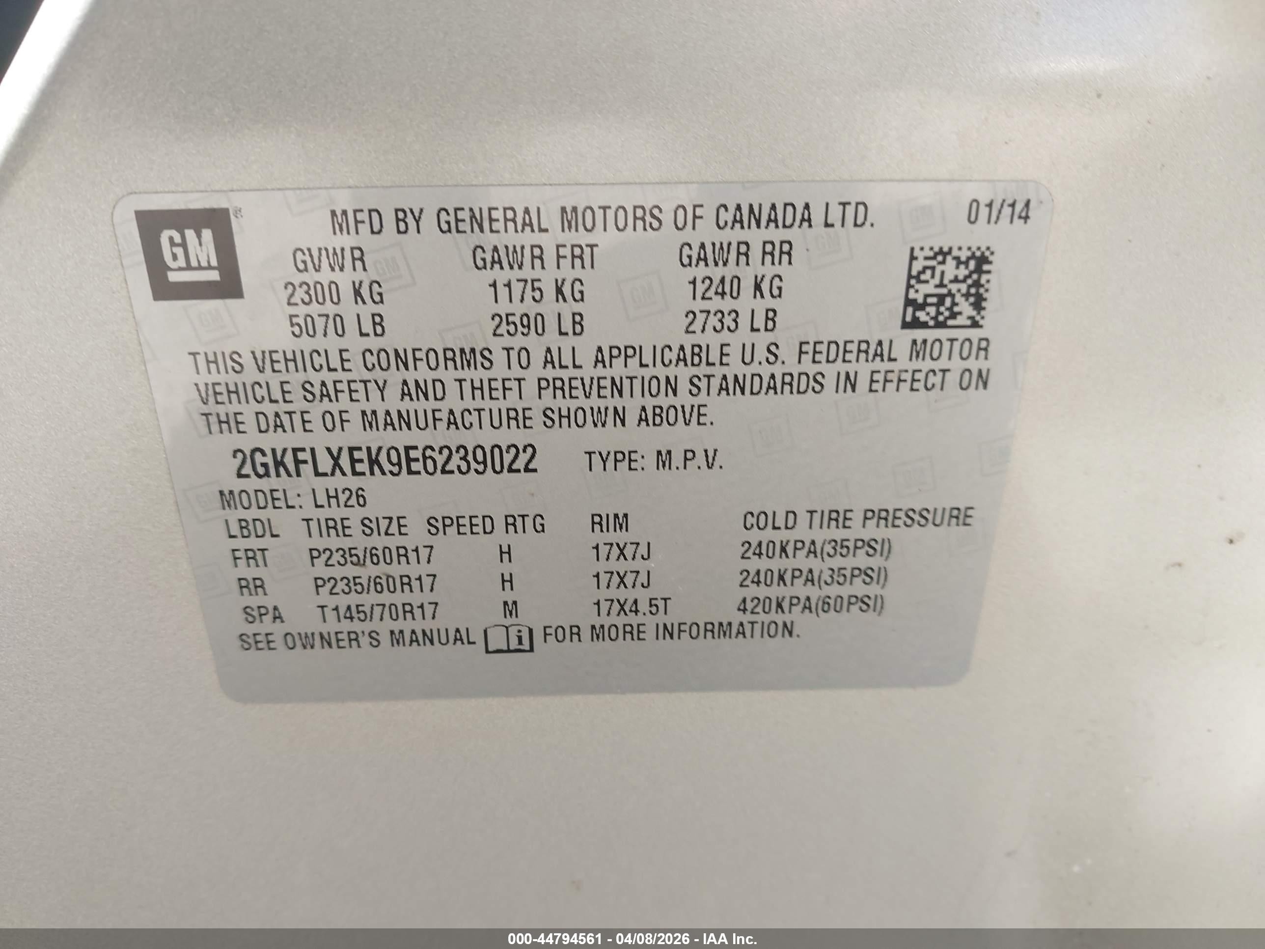 2014 Gmc Terrain Slt-1 Beige vin: 2GKFLXEK9E6239022