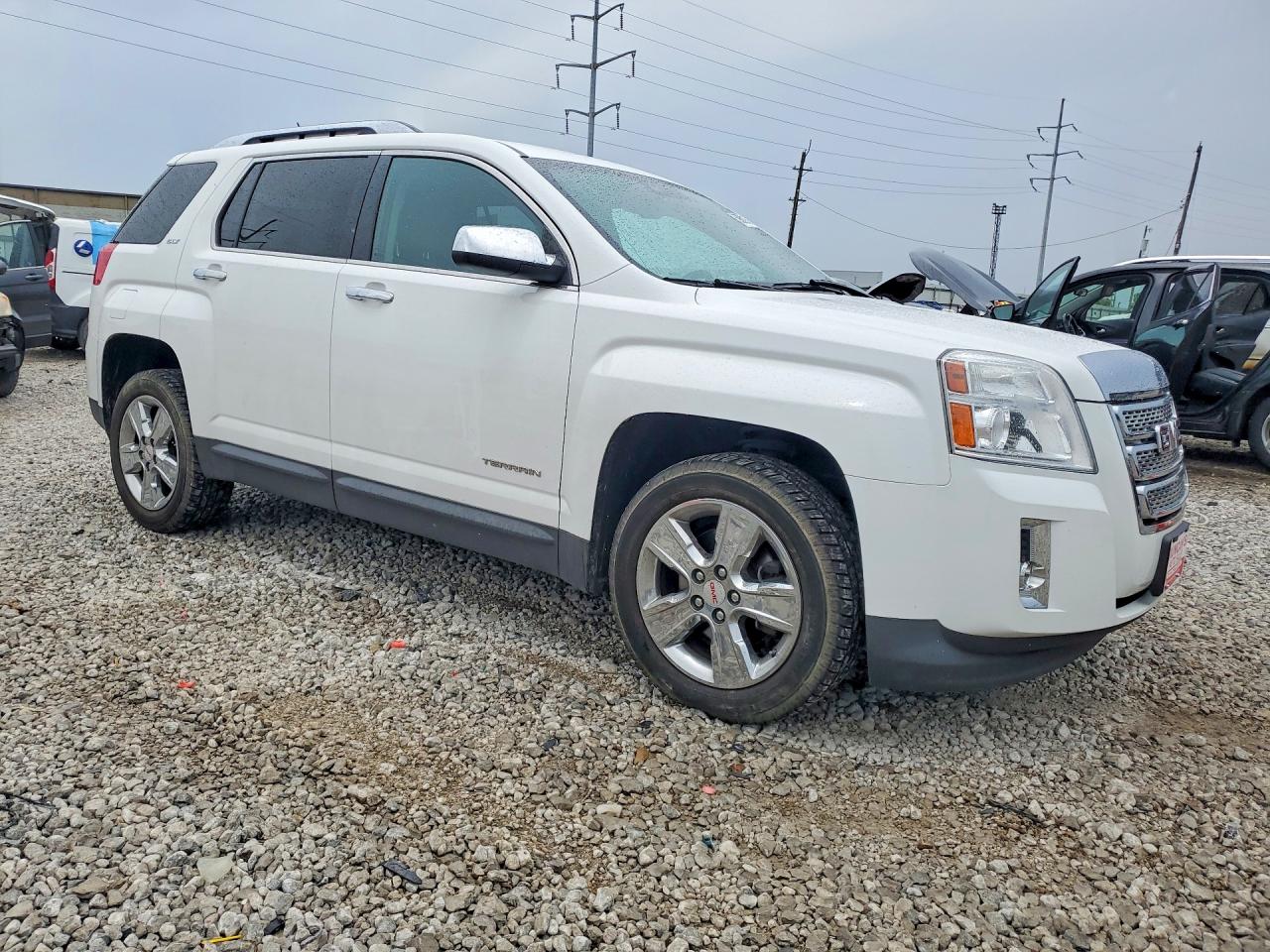 2015 Gmc Terrain Slt White vin: 2GKFLYE32F6340760