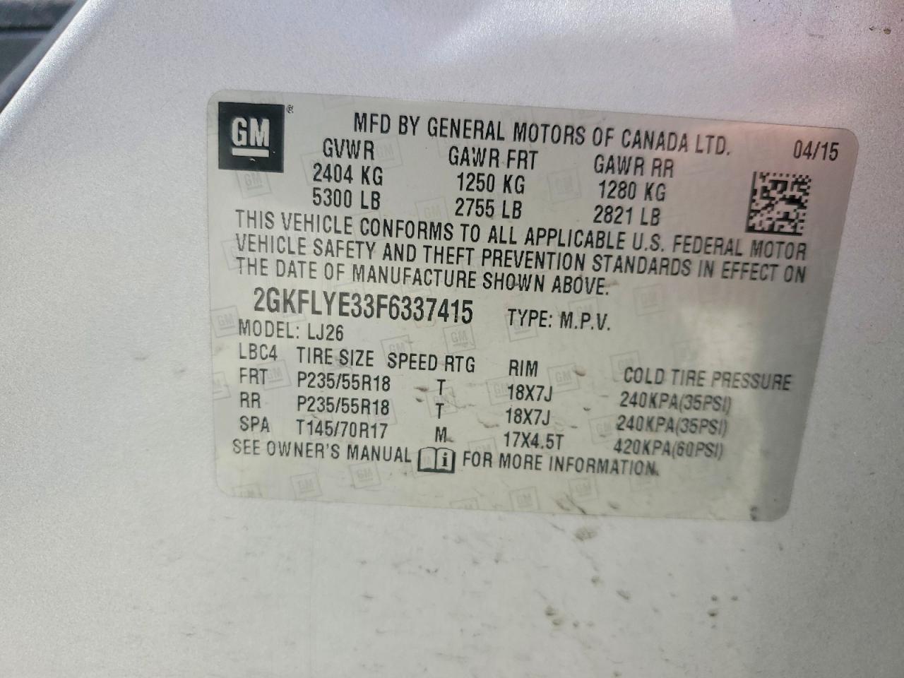 2015 Gmc Terrain Slt Silver vin: 2GKFLYE33F6337415