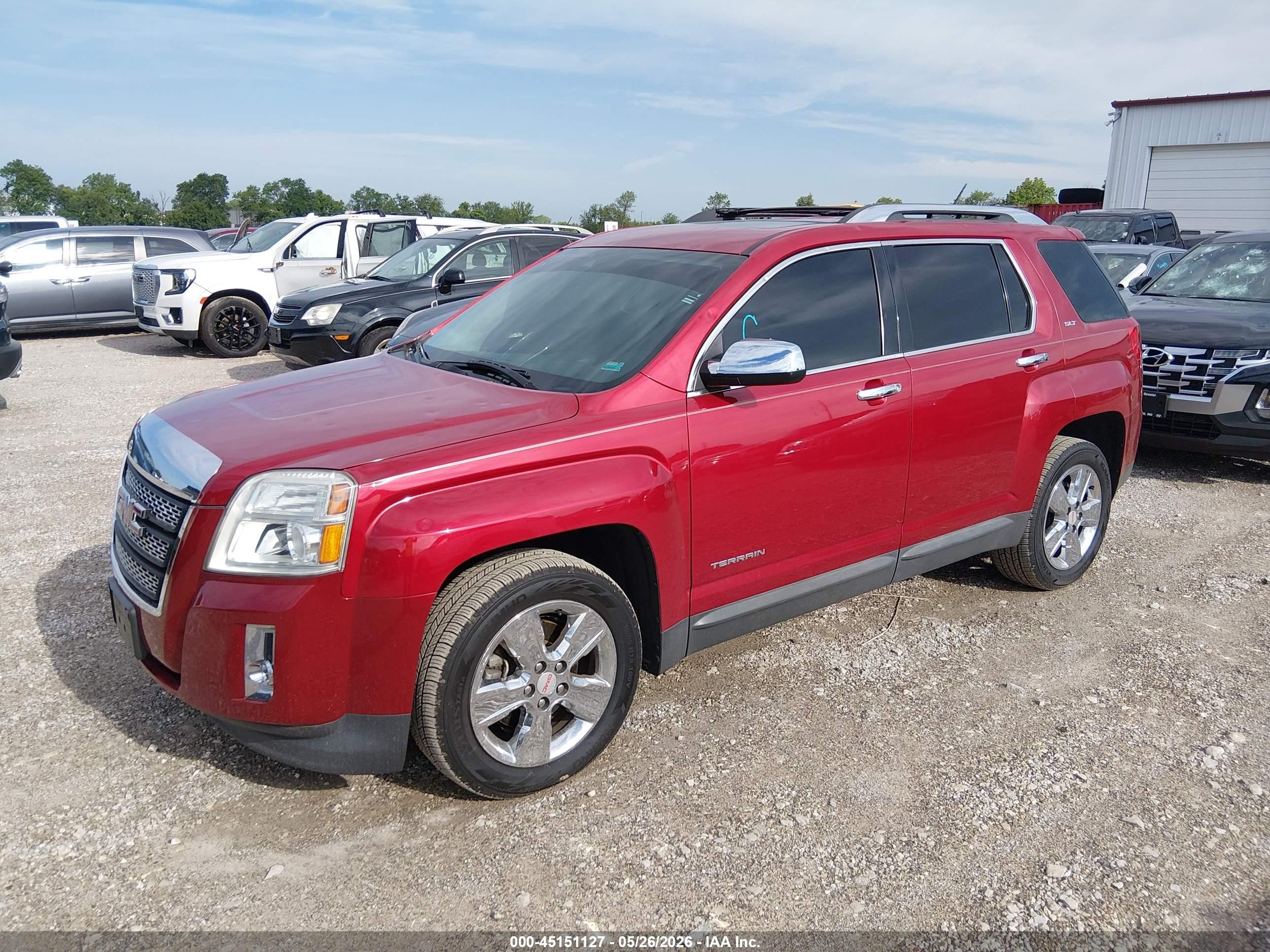 2015 Gmc Terrain Slt-2 Red vin: 2GKFLYE34F6298687