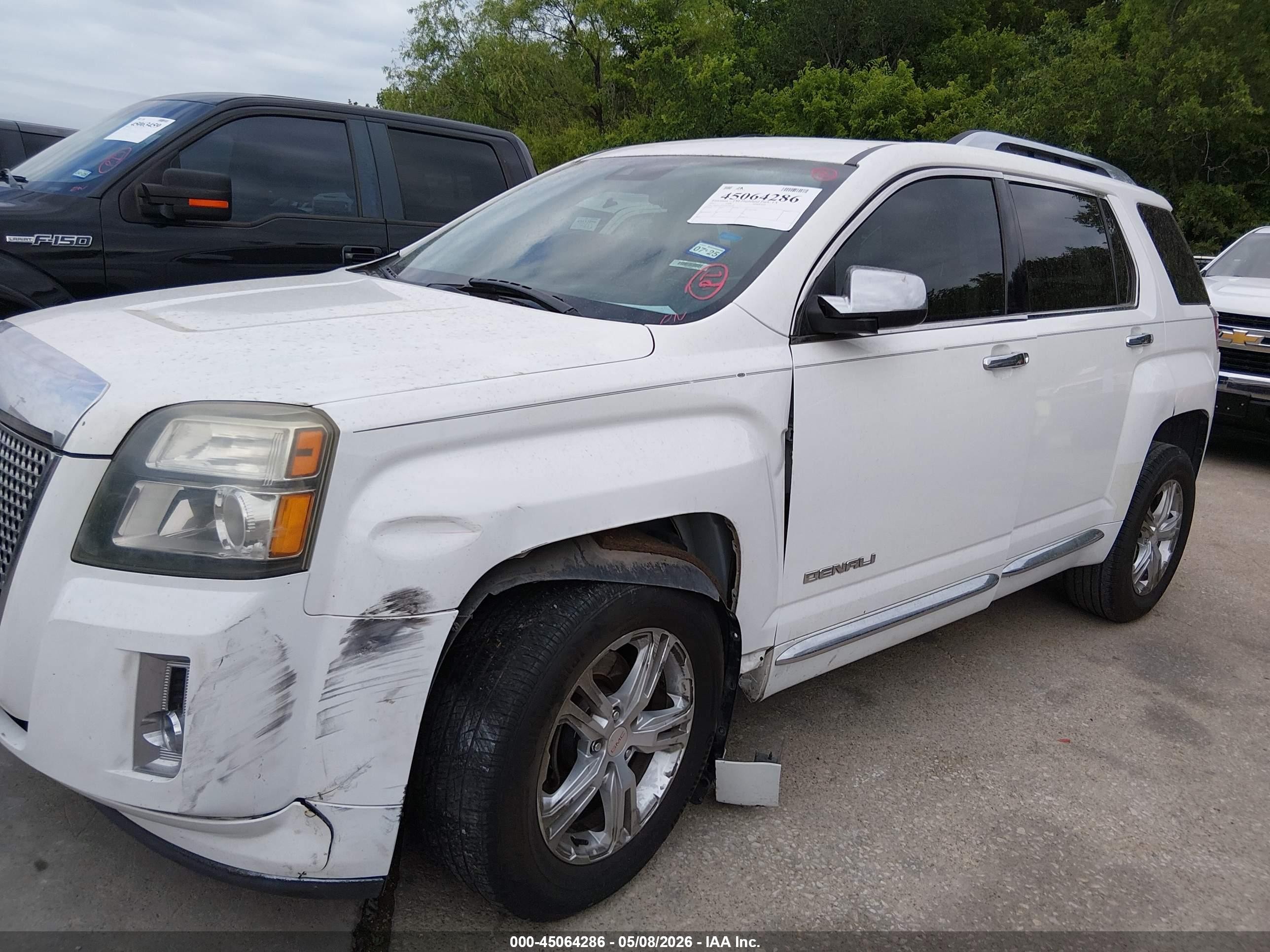 2013 Gmc Terrain Denali White vin: 2GKFLYE35D6286948