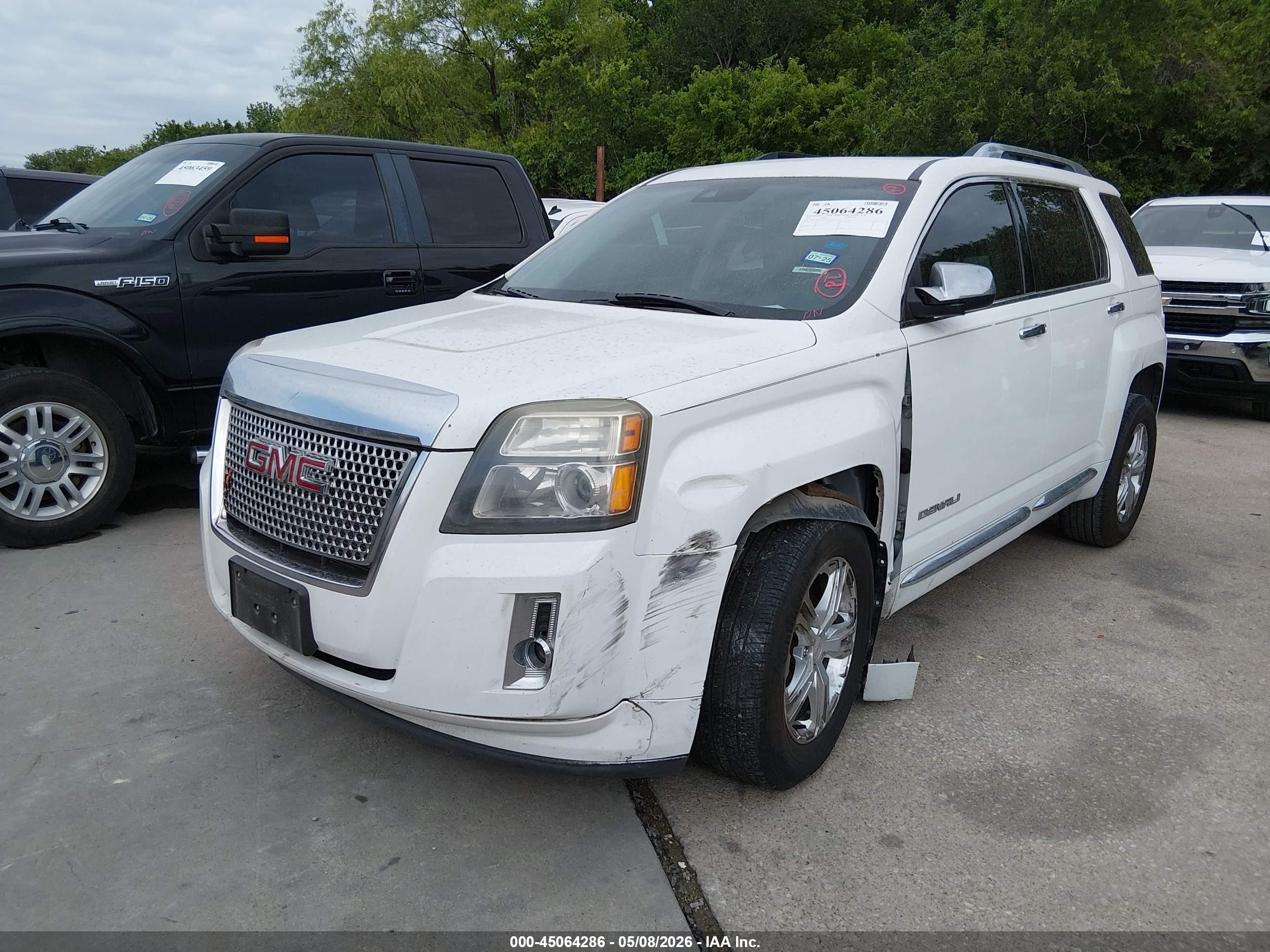 2013 Gmc Terrain Denali White vin: 2GKFLYE35D6286948