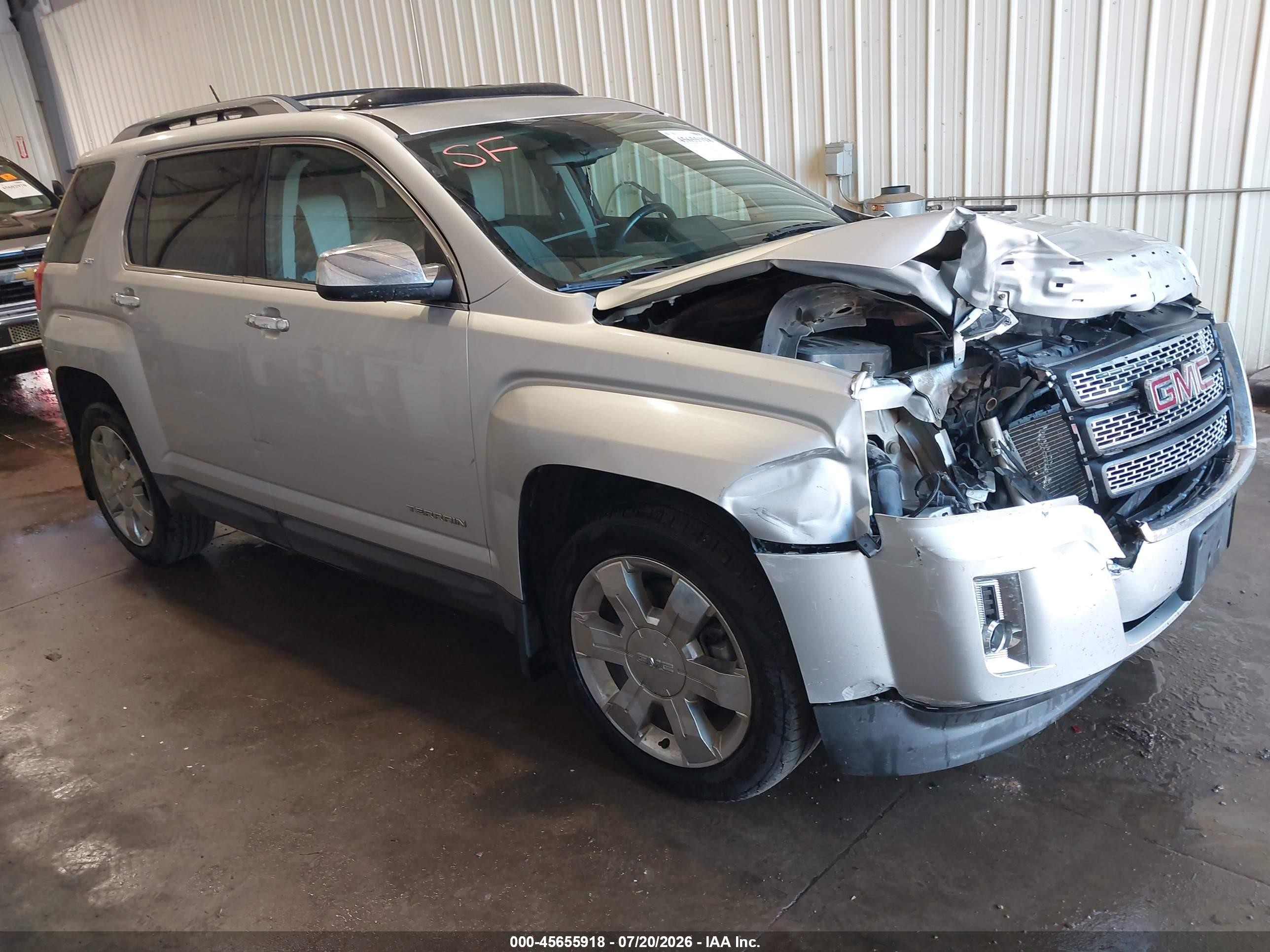 2015 Gmc Terrain Slt-2 Серебряный vin: 2GKFLYE37F6401892