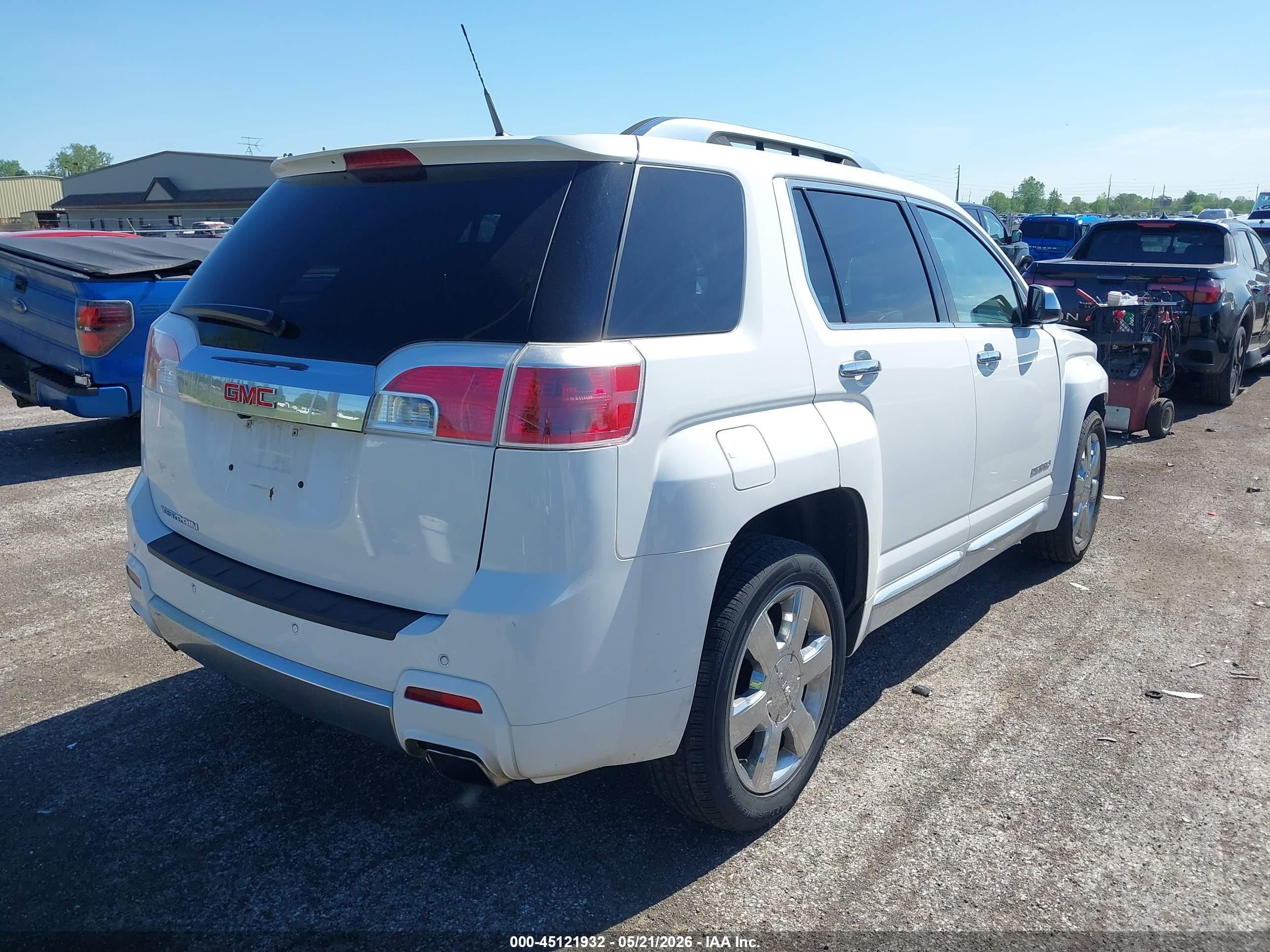 2013 Gmc Terrain Denali White vin: 2GKFLYE39D6152802